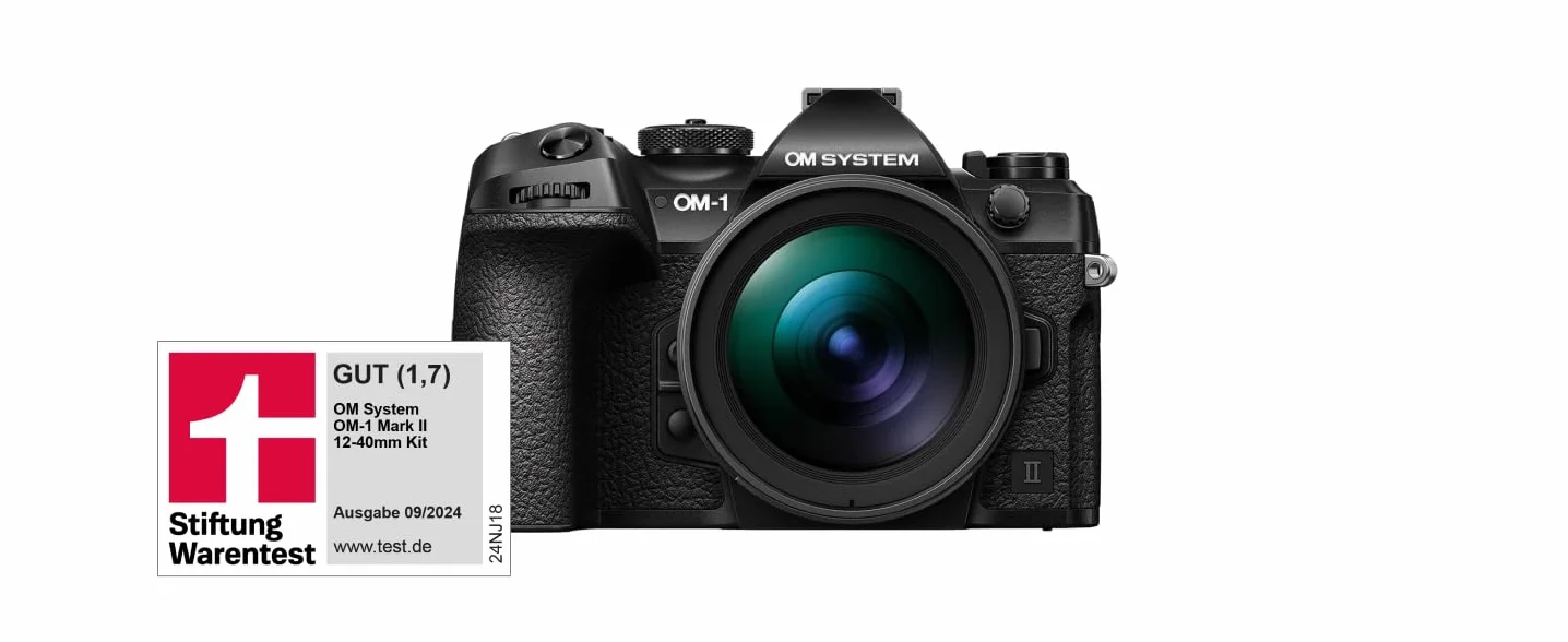 OM SYSTEM OM-1 Mark II Micro Four Thirds Systemkamera – 20MP Stacked BSI Sensor, 5-Achsen-Bildstabilisierung, High-Speed Autofokus, IP53 Wetterschutz – Schwarz