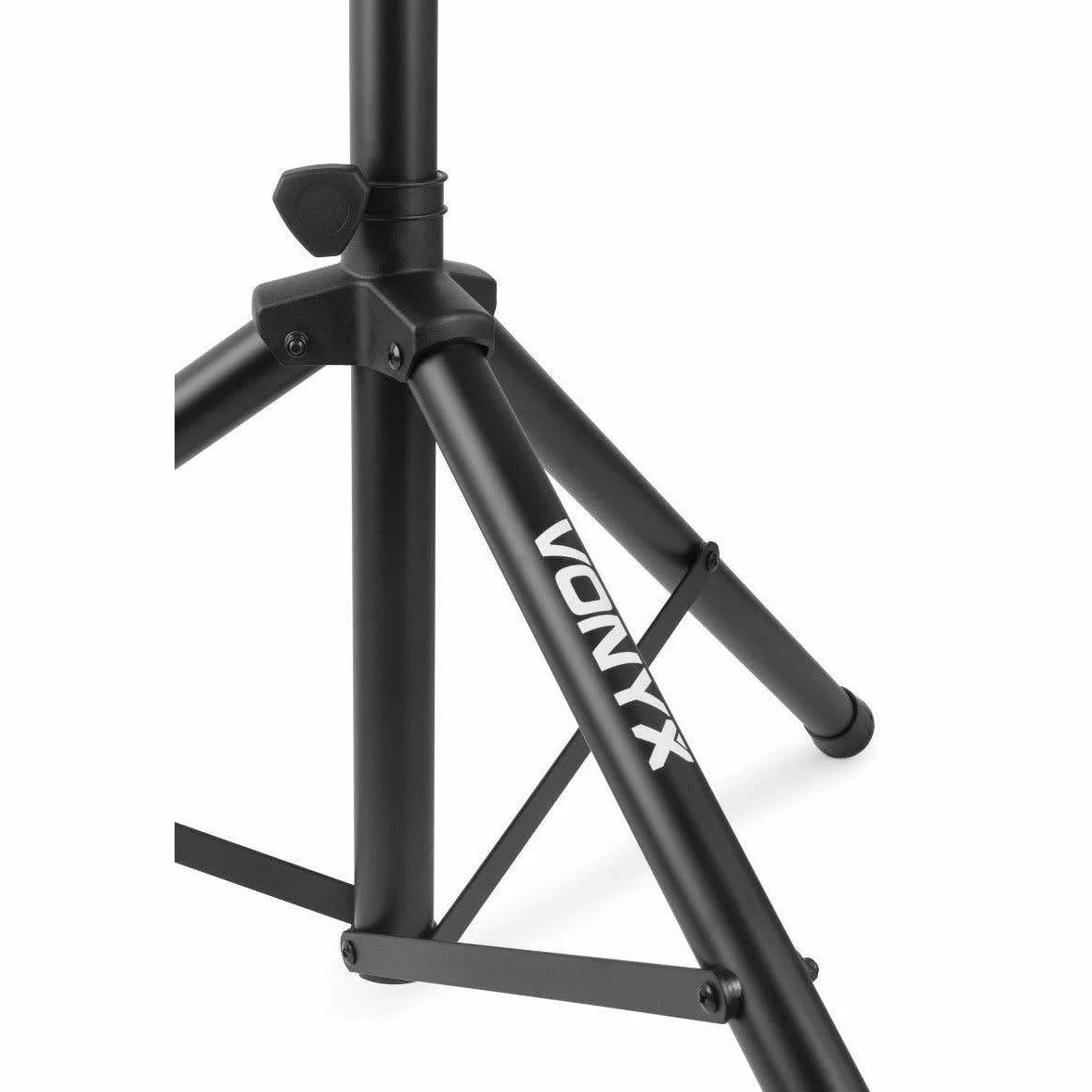 Vonyx LS01K Lautsprecherständer, höhenverstellbar 110cm-180cm, Universal Boxenständer, Speaker Stand bis ca. 20 Kg Traglast, Lautsprecher Ständer mit versteckter Kabelführung- Schwarz