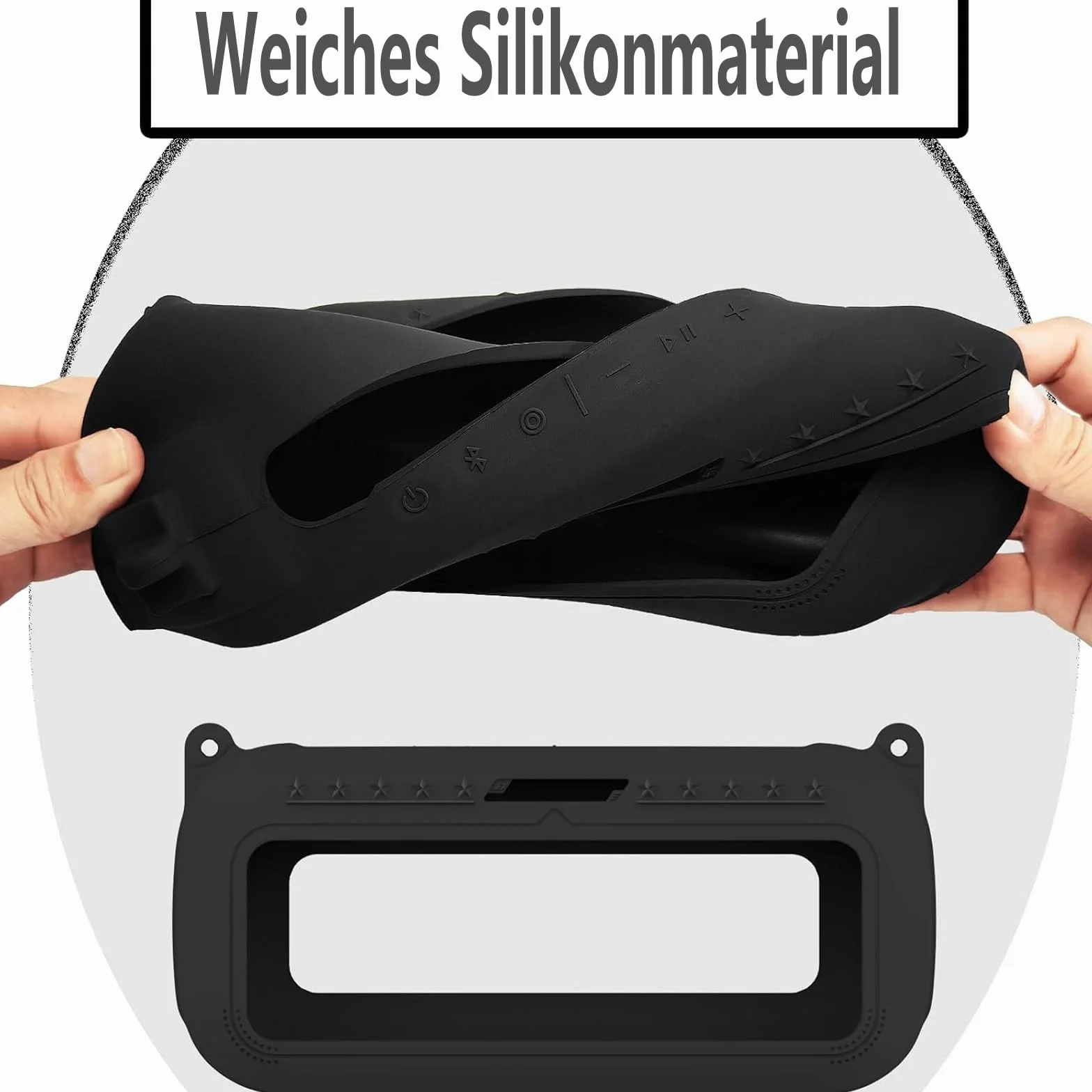 Silikon Case Cover und Srap für Bose SoundLink Max Portable Lautsprecher, weiche Schutzhülle für Bose SoundLink Max Portable Lautsprecher Zubehör (nur Case)