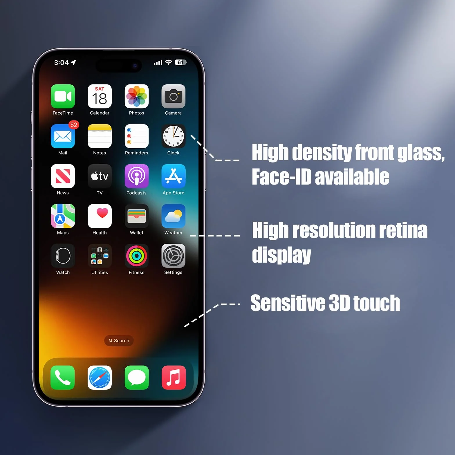 für iPhone 14 Pro Max Austausch des LCD-Bildschirms 6,7 Zoll Display-Digitalisierer Montage Touchscreen,mit Reparaturwerkzeug für die Rahmenmontage