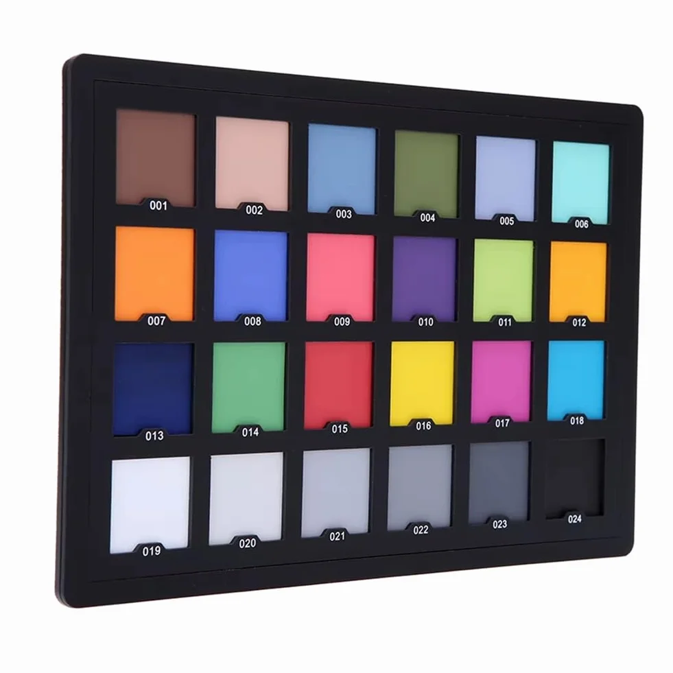 24 Color Card Test Fotografie Palette Farbkarte zum Ausgleichen der Farben im Foto Board