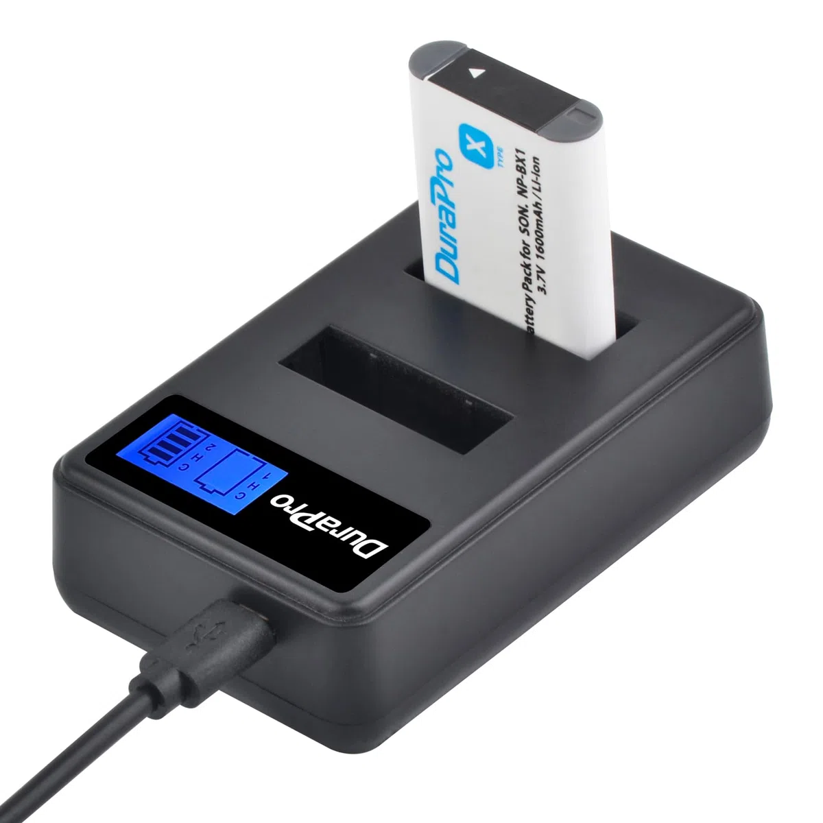 Durapro 4X NP-BX1 Akku + LCD Dual USB Ladegerät für Sony NP-BX1 Akku Sony DSC-RX100 RX100 II DSC-WX500 HX300 HX400V WX300 WX350 HDR AS100v AS200V AS15 AS30V AS300 M3 M2 Camcorders
