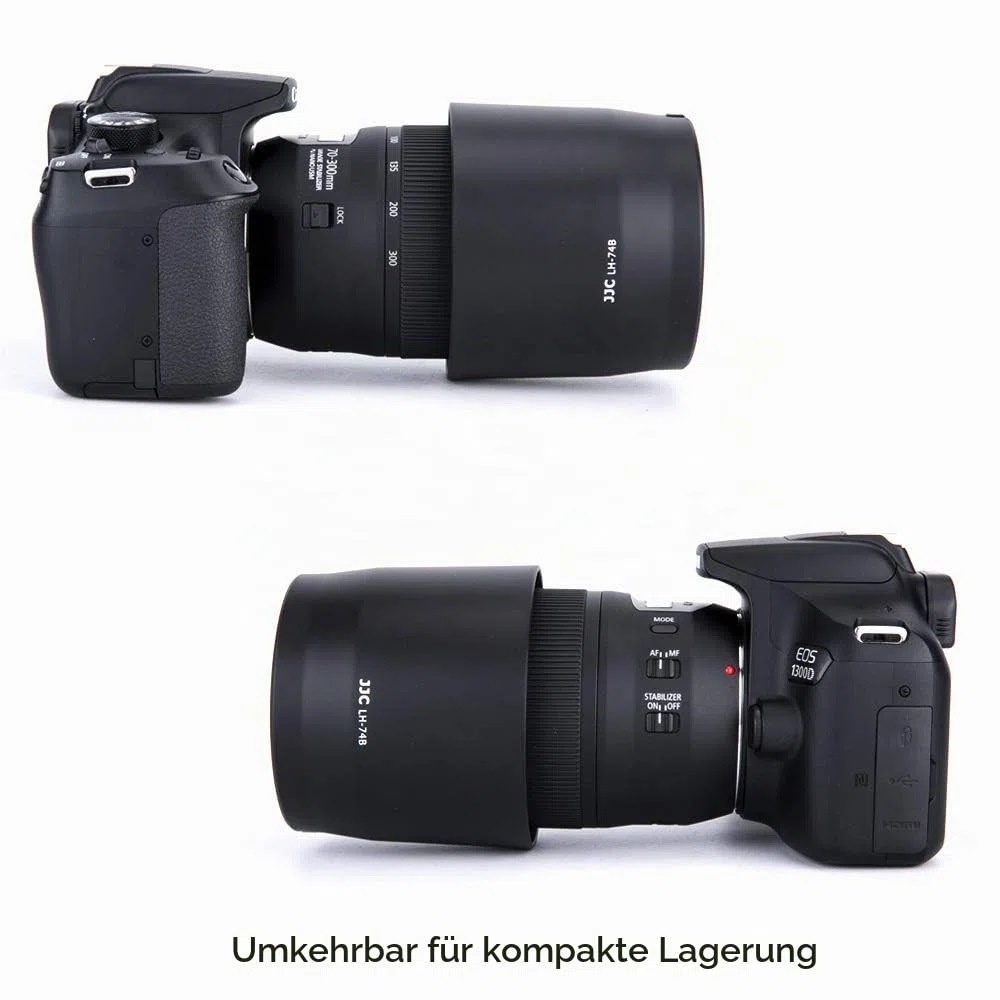 JJC Gegenlichtblende mit 67mm UV-Filter für Canon EF 70-300mm F4-5.6 is II/RF 100-400mm F5.6-8 is Objektiv, Ersetzt Canon ET-74B Gegenlichtblende