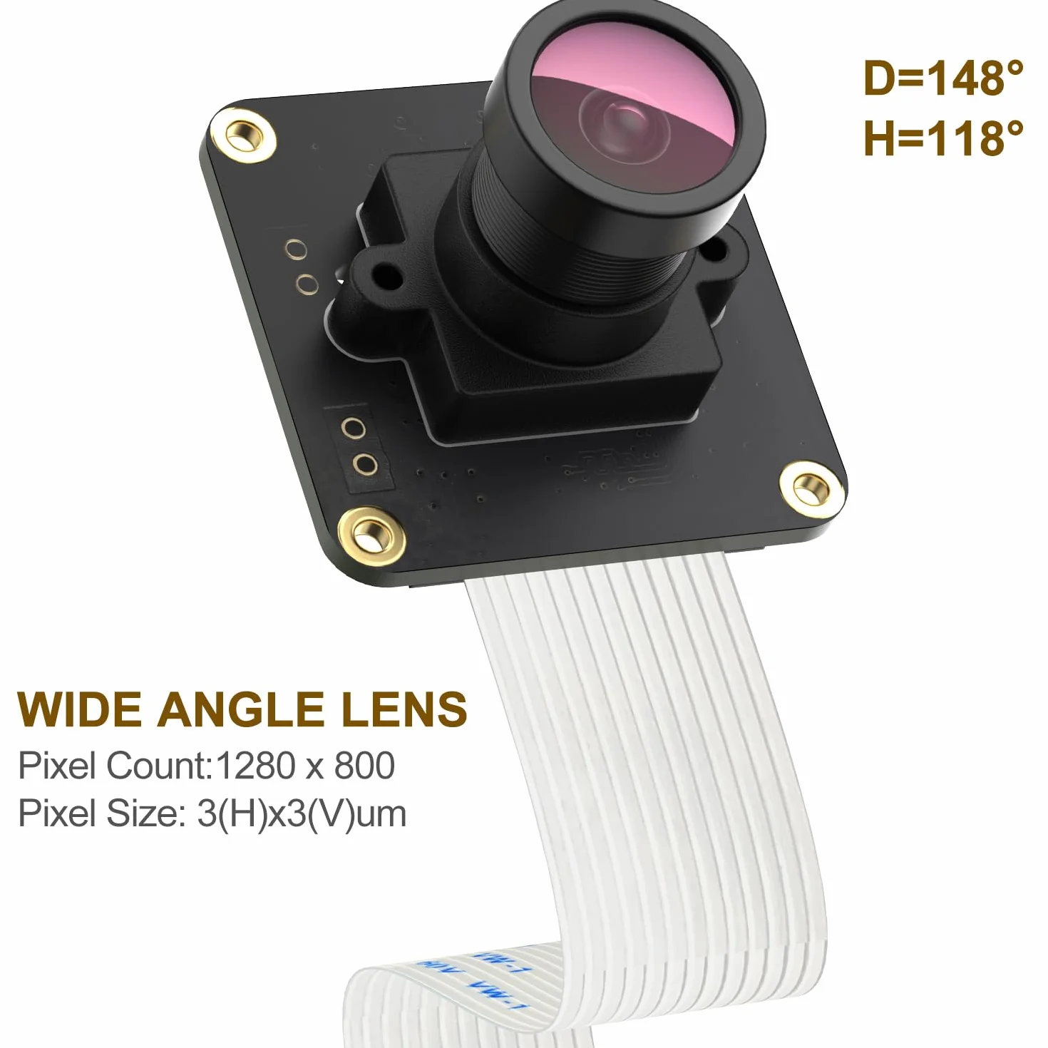 innomaker Global-Shutter-Kameramodul mit OV9281 Mono-Sensor, 309fps Hohe Geschwindigkeit, Native Raspberry Pi OS-Treiber, Unterstützt Rpi-Cam/Libcamera & Externen Trigger, Für alle RPi-Modelle