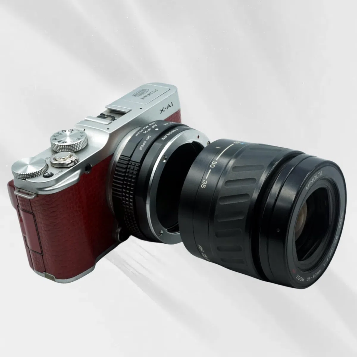 PHOLSY Objektivadapter mit Blendenring Kompatibel mit Sony A und Minolta AF Mount Objektiv auf Fuji X Mount Kameragehäuse Kompatibel mit Sony A auf Fuji X, Minolta AF auf Fuji X