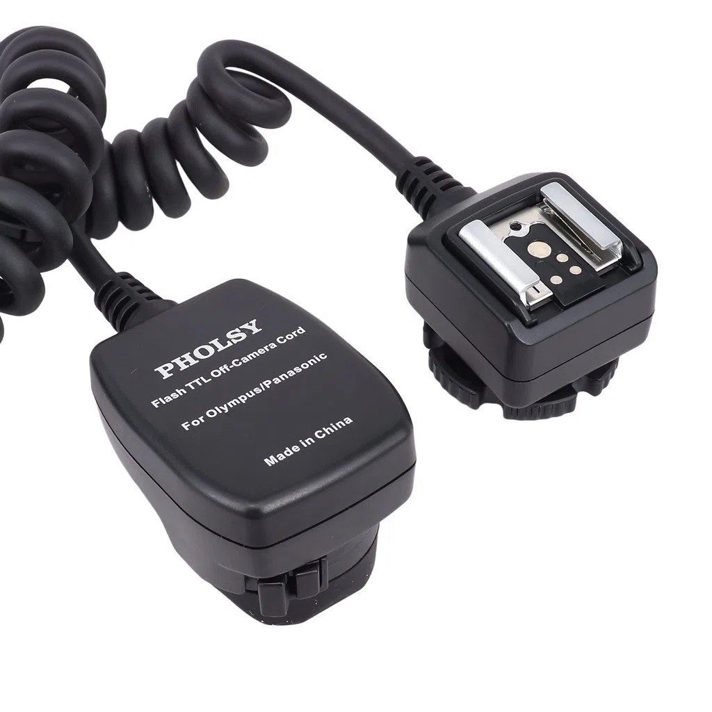 PHOLSY TTL Kamera Blitzkabel Blitz Zubehör Verbindungskabel kompatibel mit Olympus/Panasonic - 2 m, ähnlich FL-CB05