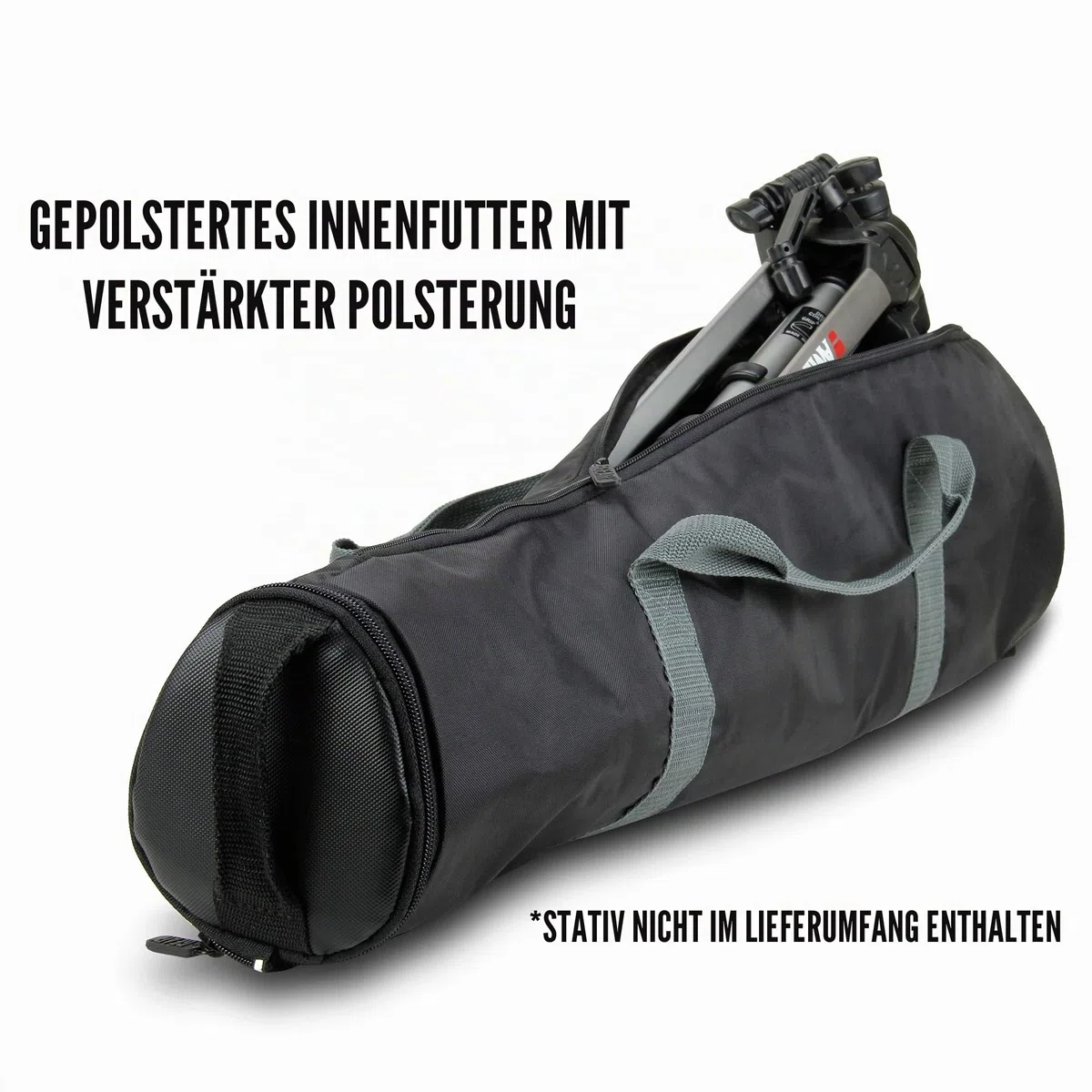 USA Gear Gepolsterte Stativ-Tasche mit erweiterbarem Fach & Zubehör Aufbewahrung. für Hama Einsteiger-Dreibeinstativ Manfrotto Stativ Hähnel SIRUI usw