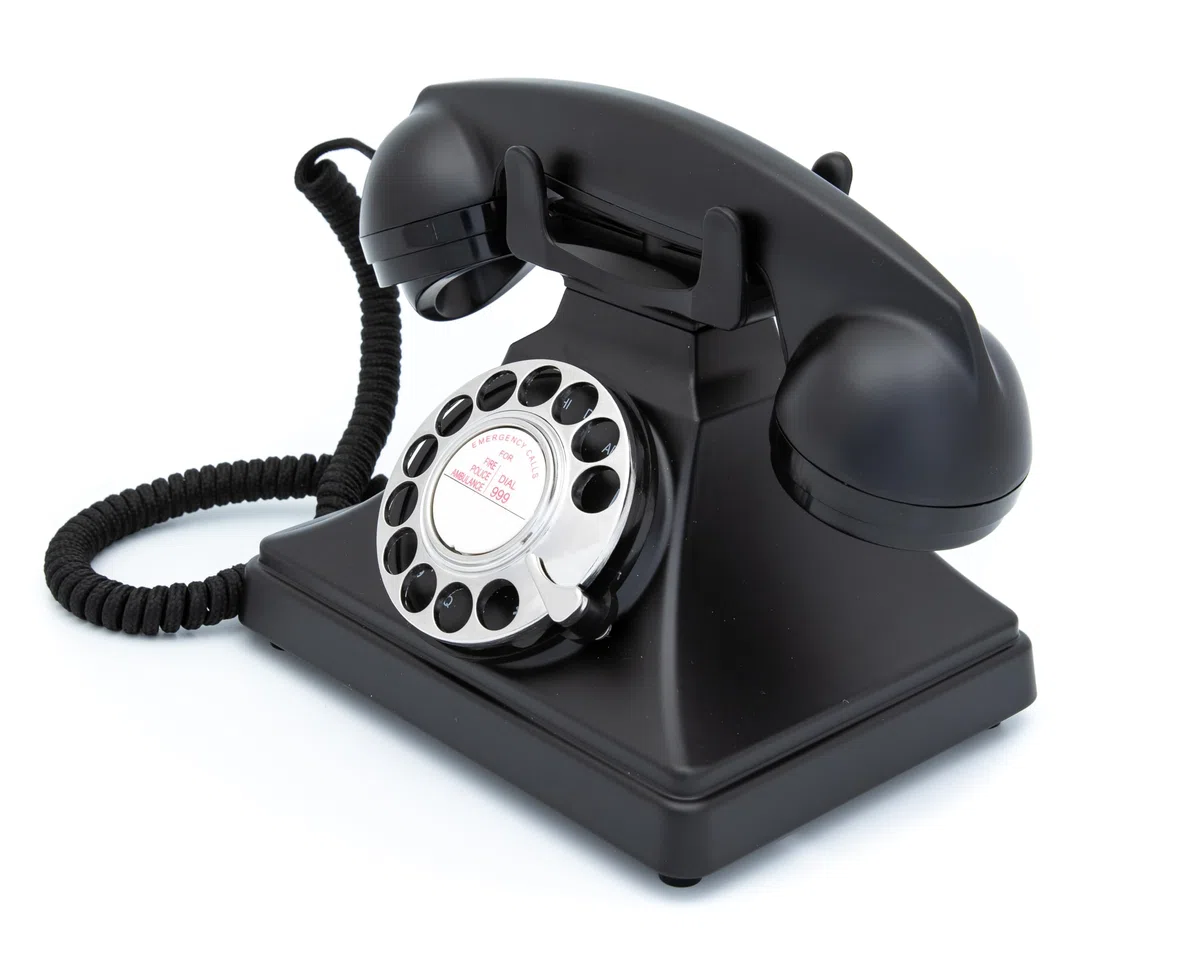 GPO 200 Klassische Retro Wählscheibentelefon 50er Jahre Design Schwarz