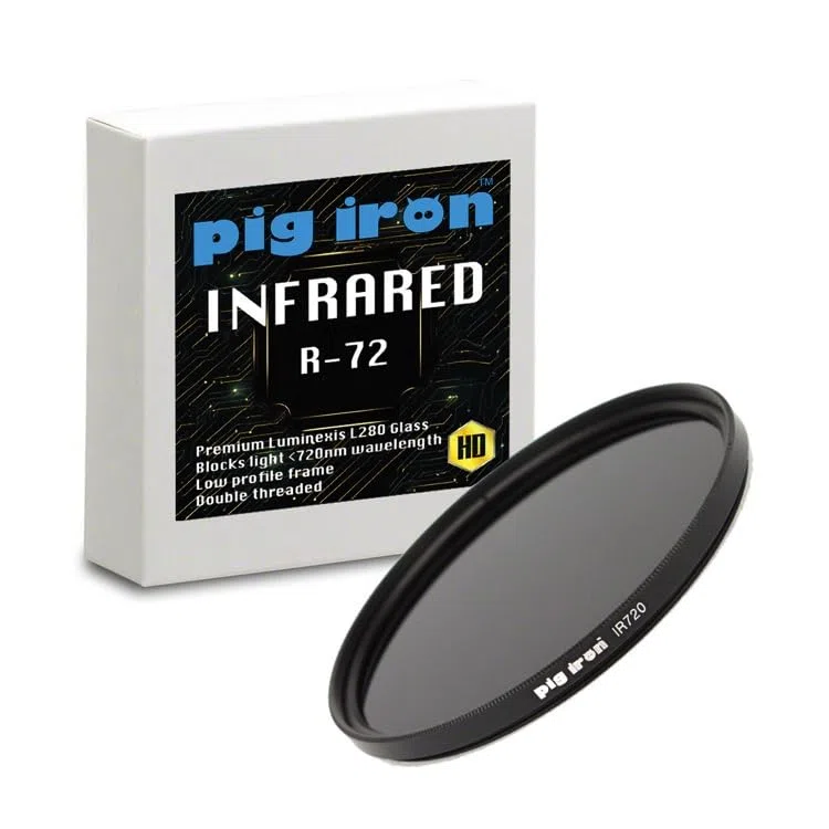 Pig Iron Pro Infrarot R72 Kamerafilter Premium Luminexis L280 720nm optisches IR-Element IR720 für DSLR- und spiegellose Kameras (37 mm)