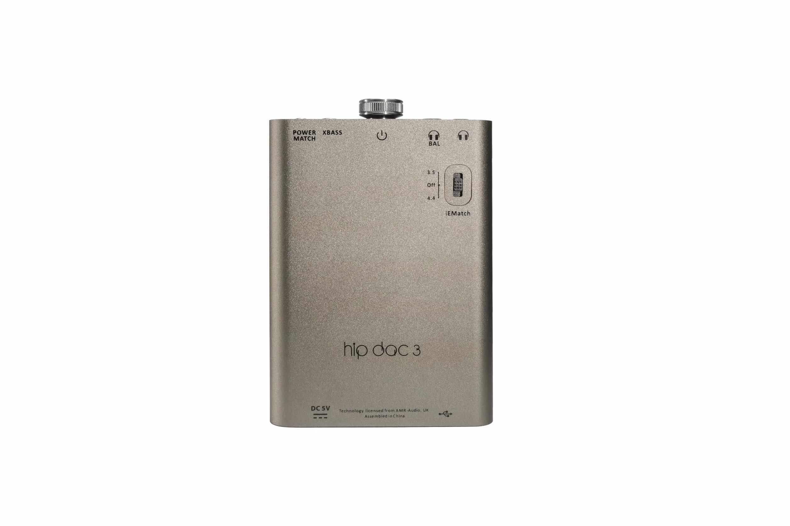 iFi hip-dac3 Tragbarer Hi-Res DAC/Kopfhörerverstärker – True Balanced Circuit, Dual USB-C, PCM 384 kHz/DSD256/MQA Decoding, XBass Analog Enhancement, iEMatch & bis zu 12 Stunden Spielzeit