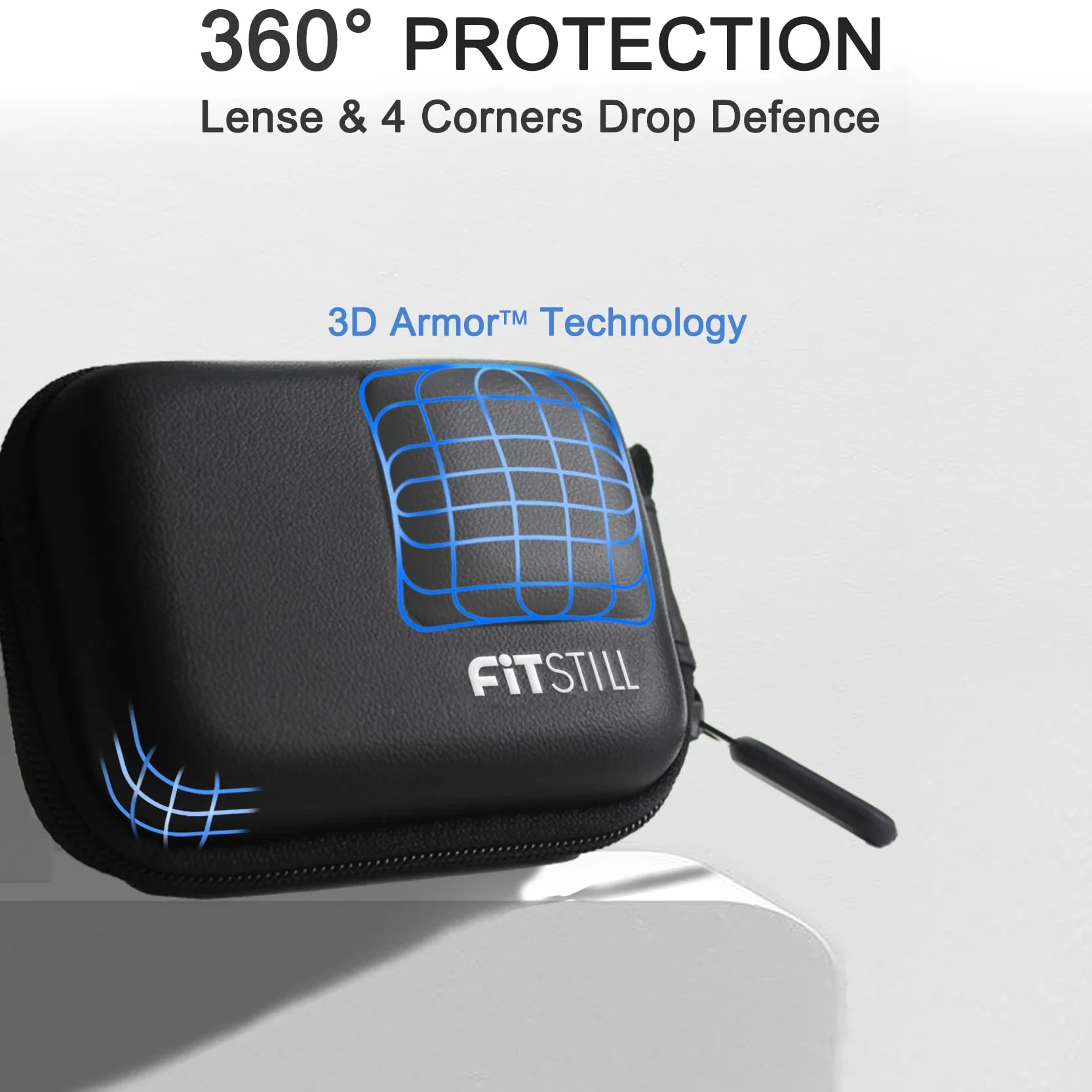 FitStill Schutz-Aufbewahrungsset für Go Pro Hero 13 schwarz, PU-Mini-Tragetasche, Silikon-Schutzhülle austauschbare Akku-Seitenabdeckung & Displayschutz & Objektivdeckel & Trageband für Hero13-Zubehör