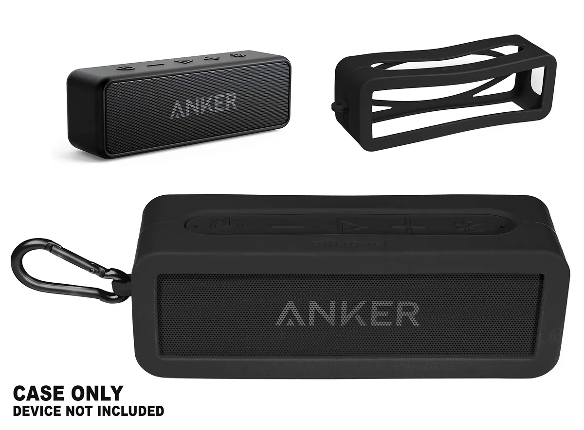 Alltravel Individuelle Silikonhülle für Anker Soundcore 2, SoundCore 2 12 W tragbarer Bluetooth-Lautsprecher, vollständiger Schutz vor Stößen, Schütteln und Herunterfallen, Macht den Soundcore 2
