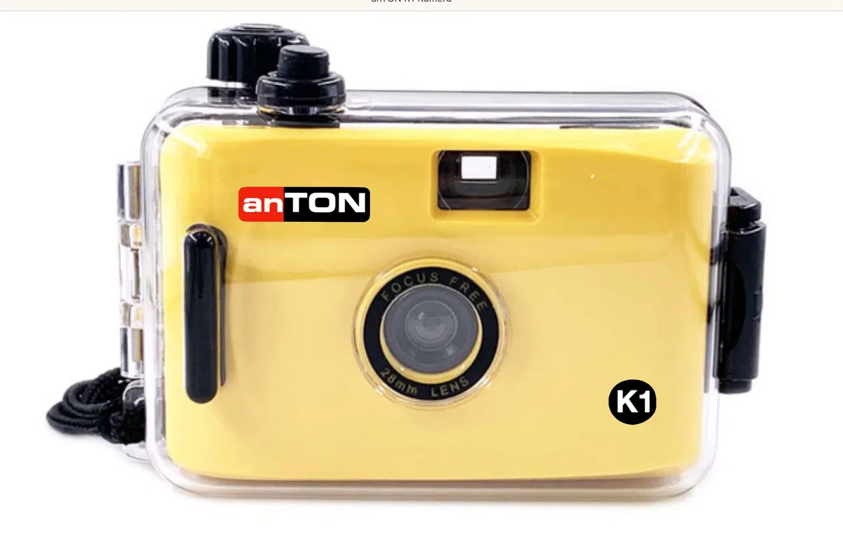 Anton K1 Nachfüllbare Wiederverwendbare Kleinbild Film 35mmKamera im Set mit Action/Unterwassergehäuse (Film Nicht im Lieferumfang)