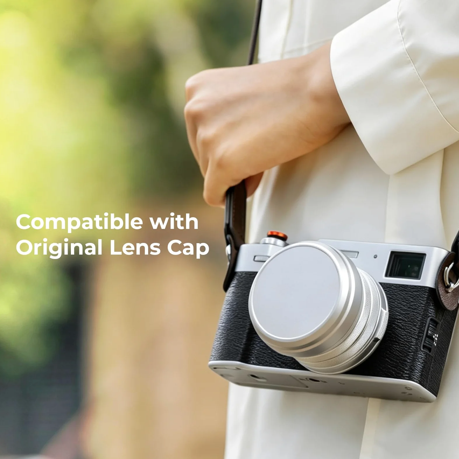 SMALLRIG UV-Filter Gegenlichtblende für FUJIFILM X100VI / X100V, UV-Filter mit 99% Lichtdurchlässigkeit, Antireflex & Anti-Ghosting-Funktion, Gegenlichtblende aus Aluminiumlegierung, Silber – 5851