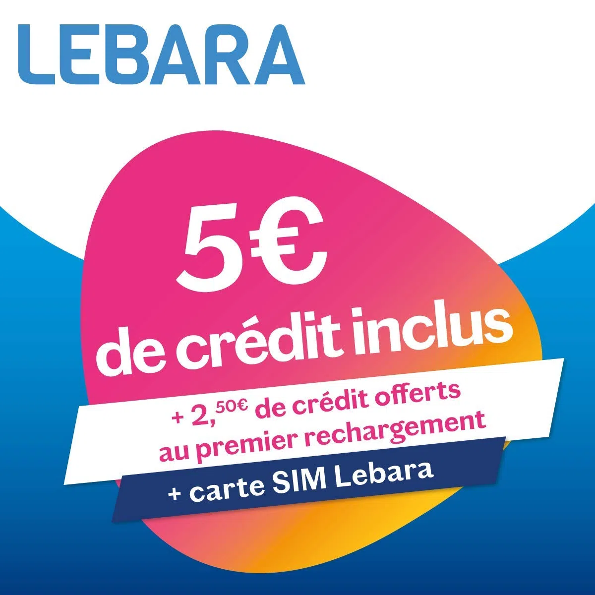 Lebara SIM Karte (Frankreich) Inkl. EUR 7,50 Gesprächsguthaben - Französische Rufnummer