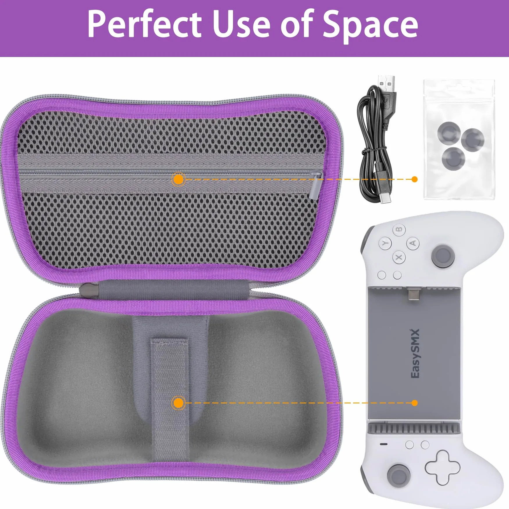 Aenllosi Harte Tasche Kompatibel mit EasySMX M15 Handy Controller，EasySMX Bluetooth Handy Controller Hülle.(Nur Tasche)