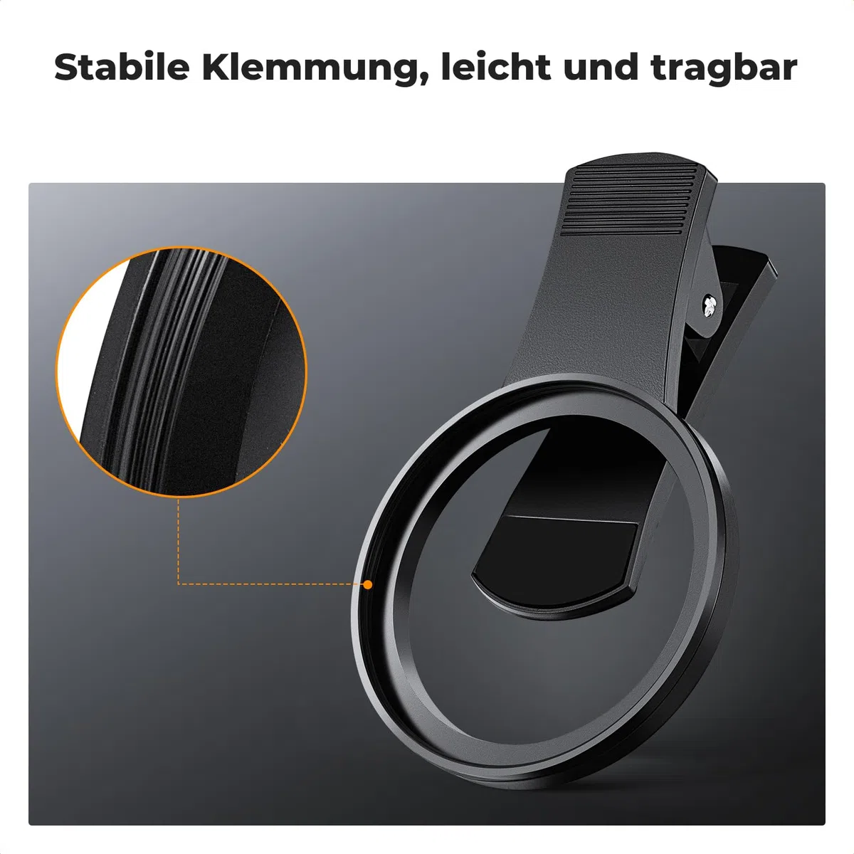 K&F CONCEPT K-Serie 67mm CPL Filter Handy Cirkular Polfilter, Schraubfilter CPL-Objektivfilter für Kameraobjektive, Clip-On-Handy-Filter für iPhone 16 15 14 13 Series Galaxy S24 S23 S22 Ultra