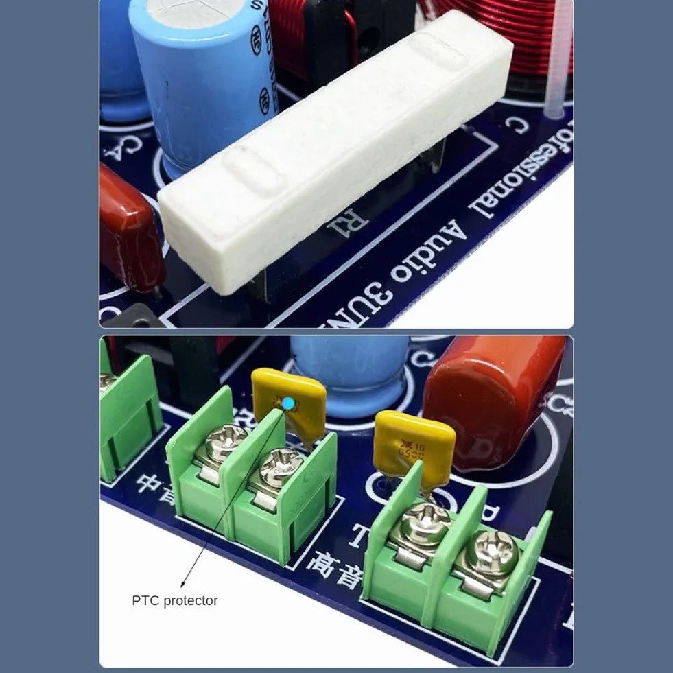 2PCS 3-Wege 250W 850/5200Hz Frequenzteiler DIY Lautsprecher Filterschaltung Höhen Mittlerer HiFi Stereo Audio Crossover Langlebig