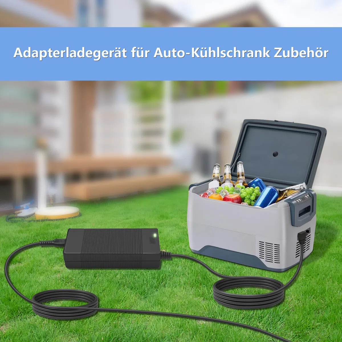 Strom-Ladegerät für Dometic, Waeco Kühlbox, Alpicool, ARB, ICECO, Kesse, CF-18, 230V Adapter, Auto Kühlschrank Kabel, Kompressor-Kühlbox KFZ Steckdose