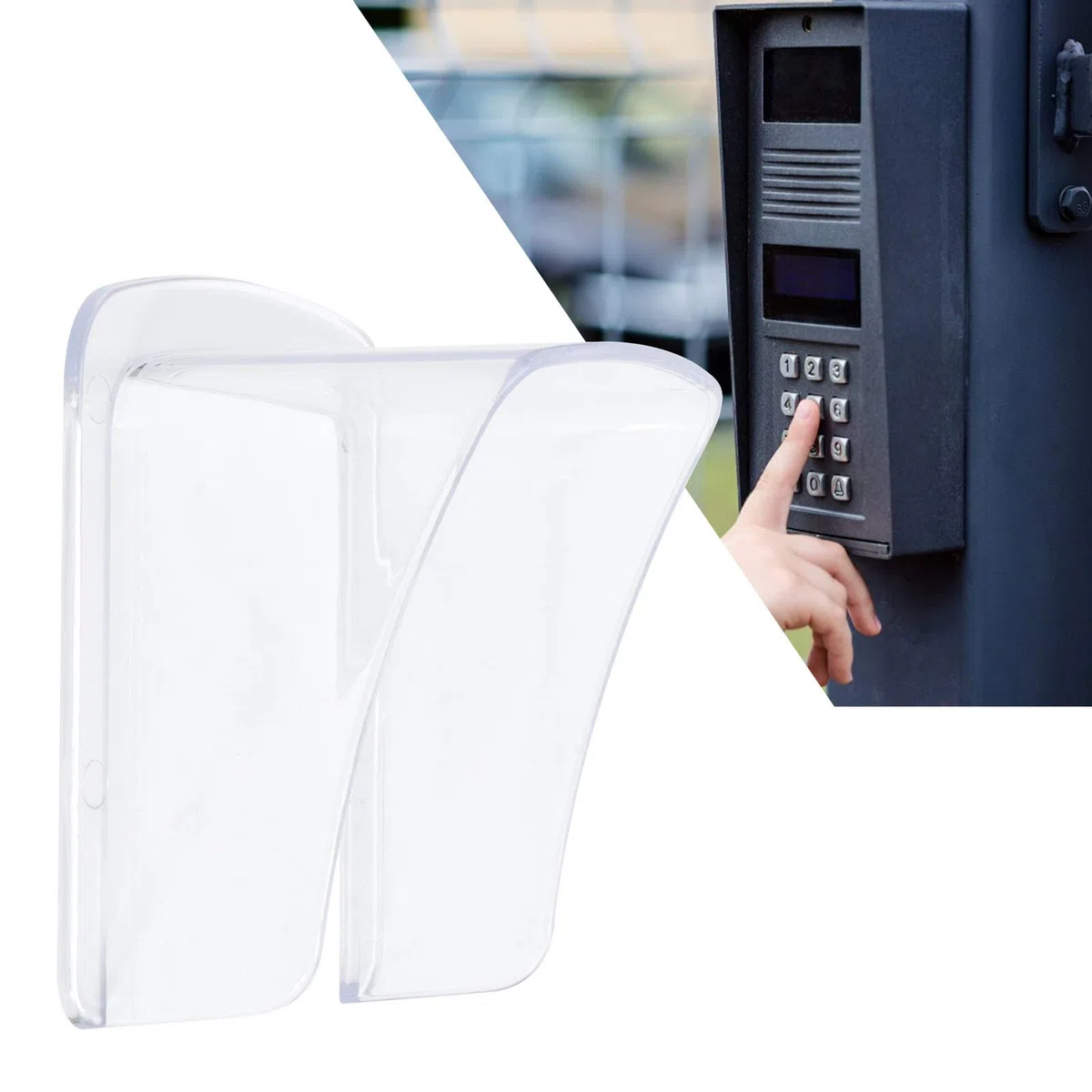 Türklingel-Regenschutz, transparente Kunststoff-Türklingelabdeckung, robuste Regenschutz für Home Access Controller