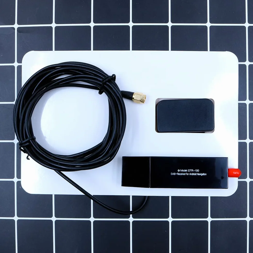 DollaTek DAB Radio Receiver In Auto Antenne Digital DAB+ Adapter Tuner Box Audio USB Amplified Loop Antenne Dekodierung Radioempfang für Android