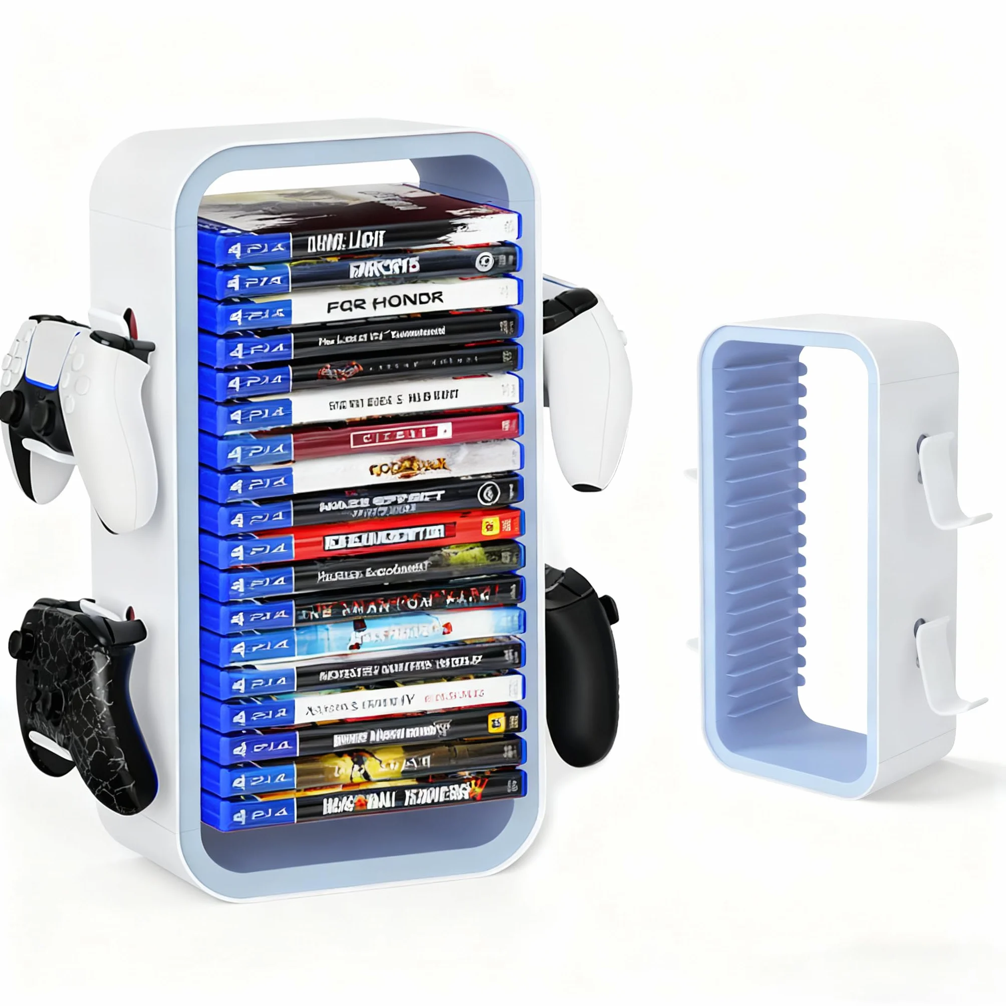 OYO-1 Aufbewahrungsturm für PS5/Xbox Series S/X und Switch Spiele, universeller Organizer für Discs und Controller, 18 Stück