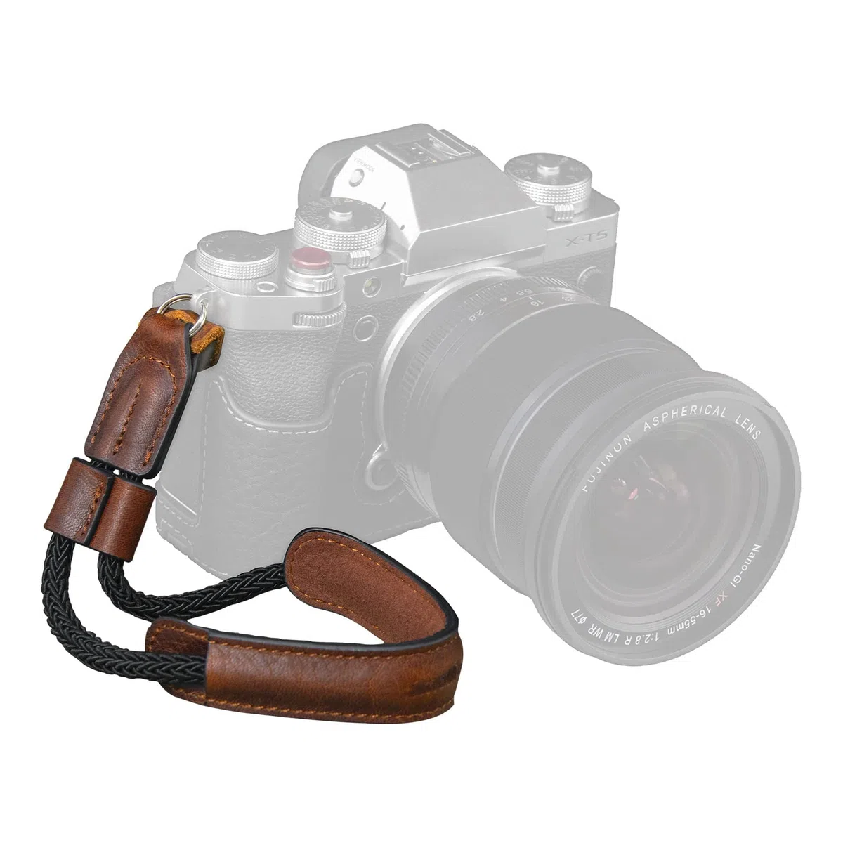 SMALLRIG Camera Wrist Strap, Kamera-Handschlaufe, Vintage Leder Kamera Handschlaufe für DSLR-Spiegelreflexkameras, für Fujifilm X-T5 X-T4 X-T3 X-T30 X-E4 X100V und Andere Kompaktkameras, Braun - 3926