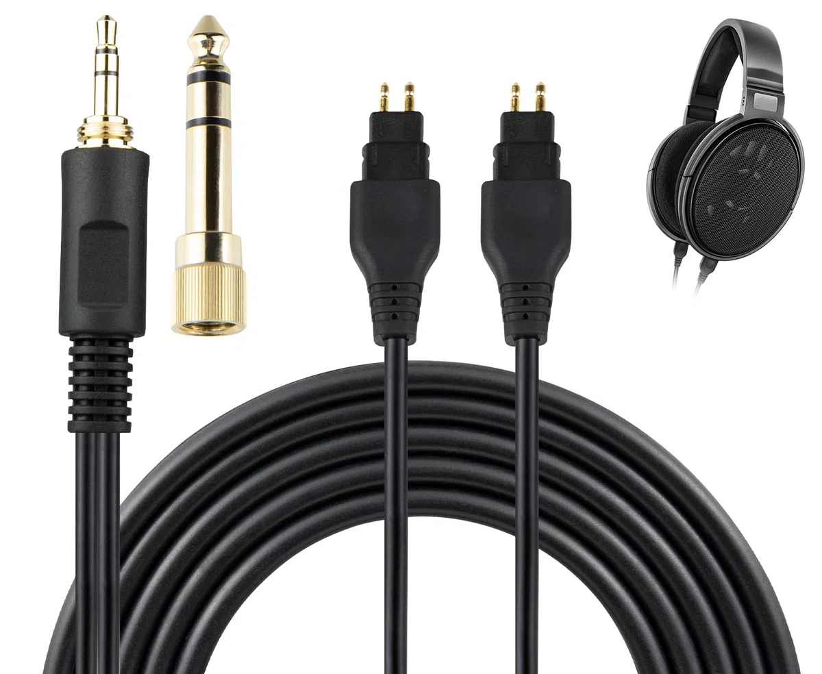 SOULWIT Kopfhörer Kabel für Sennheiser HD660S/HD660S2/HD650/HD600/HD580/HD58X/HD565/HD545/HD535/HD525/HD265, Verlängerungskabel (6N OCC-Kupfer) mit 3,5mm Stecker, 6,35mm Adapter–PVC (1,2m/4 ft)