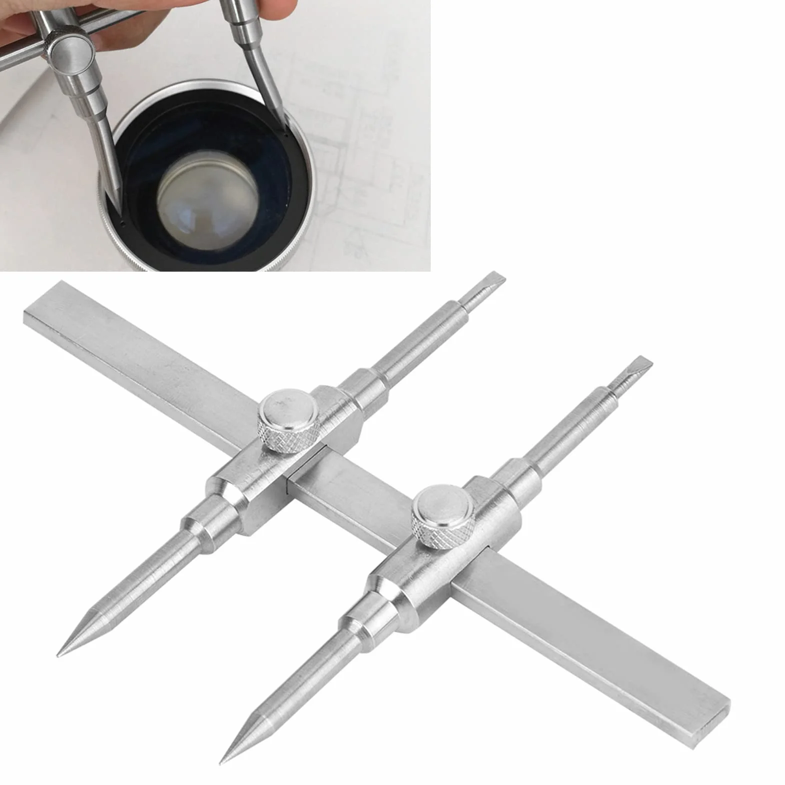 10–130 Mm Objektiv-Schraubenschlüssel, Edelstahl, Doppelspitze, Kamera-Reparatur, Wartungsschlüssel, Offenes Werkzeug-Set, Zerlegen von Film, Teleskop, Mikroskop, Vermessung,