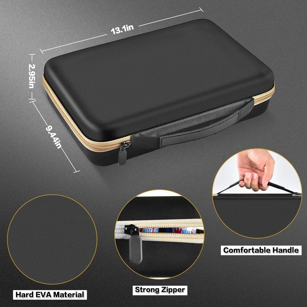 Boobowl Batterie Aufbewahrungsbox Tragetasche, Batteriebox Organizer Tasche mit Batterietester Hält bis zu 162 Batterien Varietätspackungen AA AAA AAAA C D 9 V 3 V Lithium (nur Box)