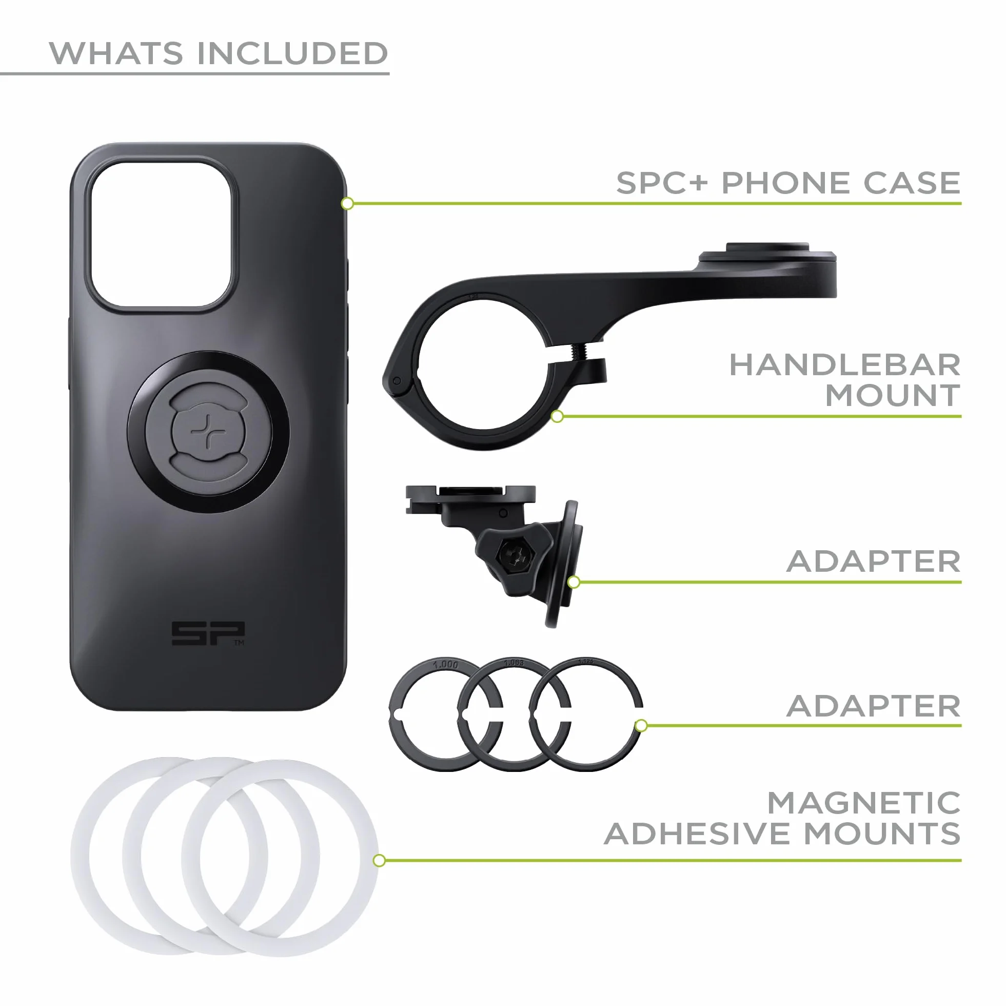 SP CONNECT Road Bike Bundle kompatibel mit iPhone 15 Pro Max |SPC+|Handyhalter für Road Bike| Fahrrad Handy Halterung Gadget