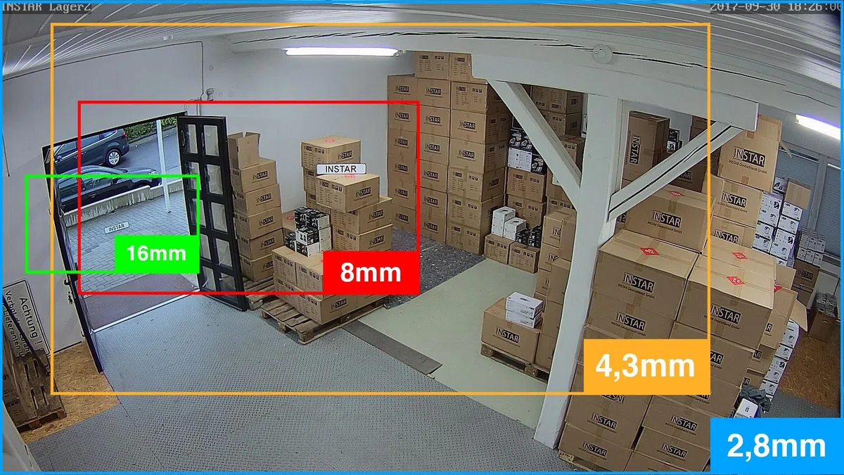 INSTAR 16mm Teleobjektiv für IN-8015 / IN-8415 2K+ / IP Kamera/Überwachungskamera/Objektiv/mehr Details auf weitere Entfernung/Tele/S-Mount / M12xP0.5