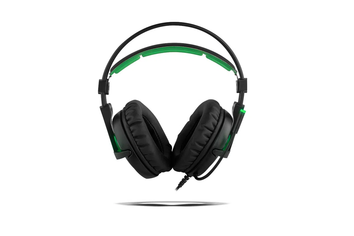 BG Xonar-X6 Binaural Headset, Schwarz, Grün, Kopfhörer – Kopfhörer (Spielkonsole/PC/Spiele, Binaural, Kopfband, Schwarz, Grün, Kunstleder)