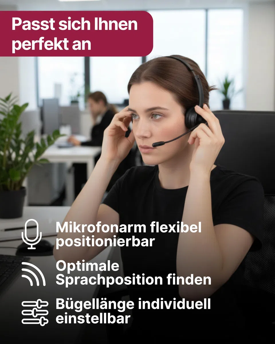 SCHWAIGER One-Ear Mono Headset I Bluetooth Kopfhörer mit Mikrofon & Ladestation I kabelloses Headset mit 17 h Akkulaufzeit I ergonomisch & gepolstert I für PC & Büro I mit verstellbarem Mikrofonarm