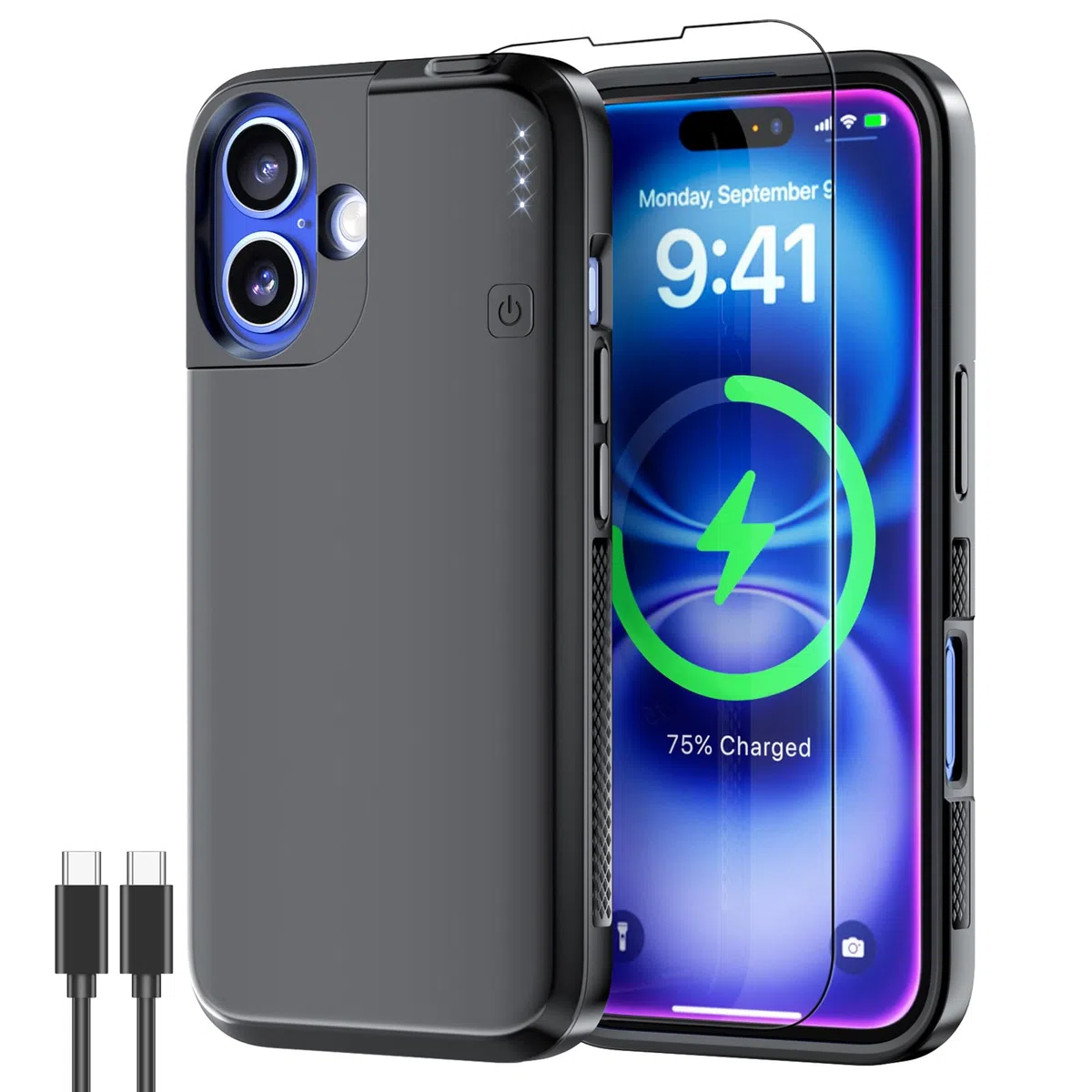 NEWDERY Akkuhülle für iPhone 16 ‌Serie (für iPhone 16)