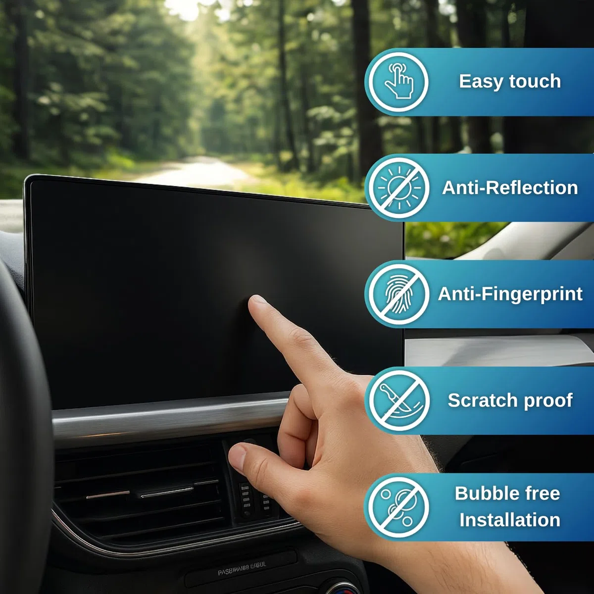 Anti-Fingerabdruck Displayschutzfolie Matt passend für CUPRA Terramar 2024-2030: 12,9" Tacho, Radio, Multimedia, Navi, Bildschirm, Infotainment Touchscreen Entspiegelung
