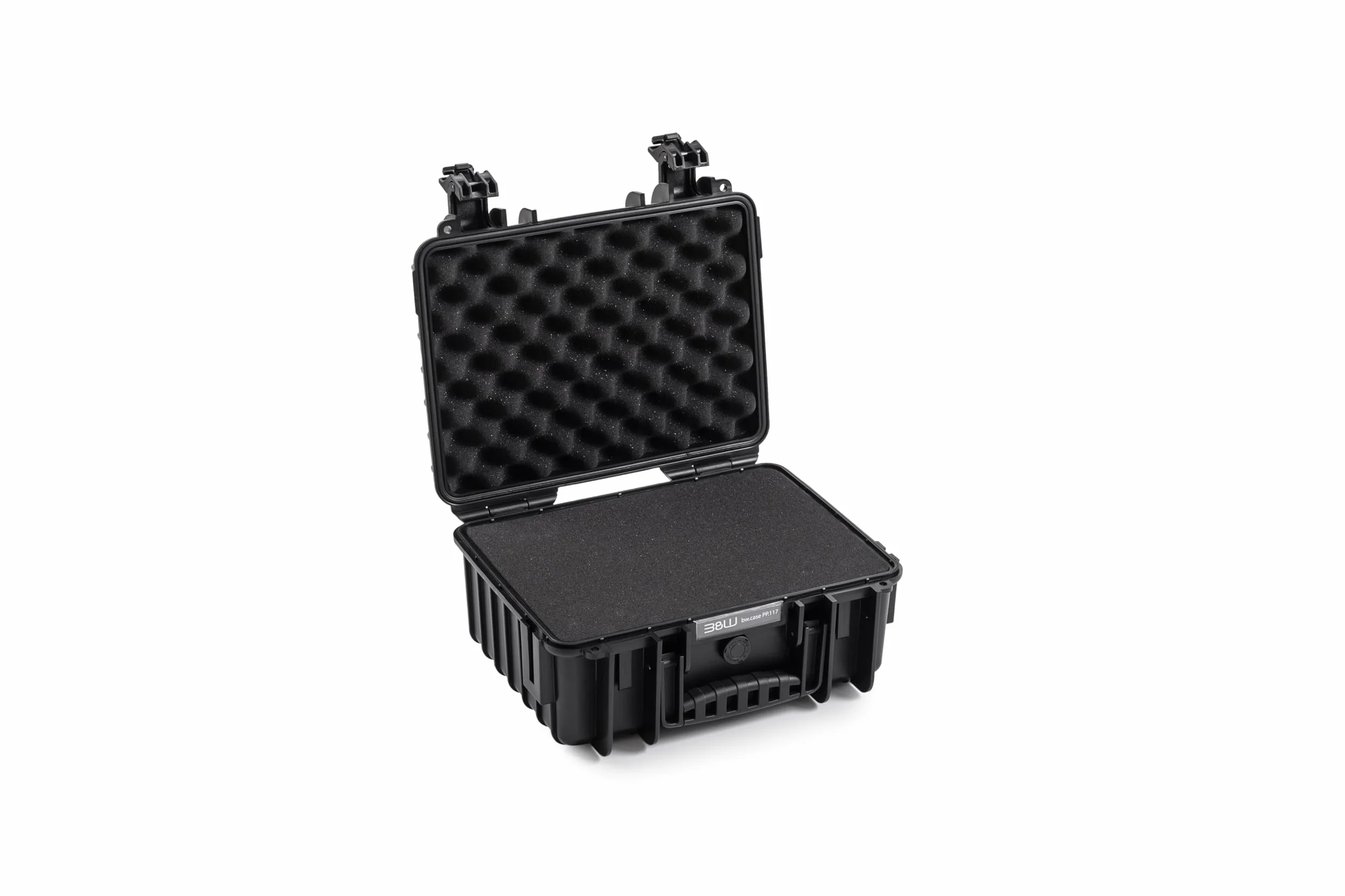 B&W Transportkoffer Outdoor - Typ 3000 - Schwarz mit Würfelschaum - Wasserdicht nach IP67 Zertifizierung, Staubdicht, Bruchsicher und Unverwüstlich