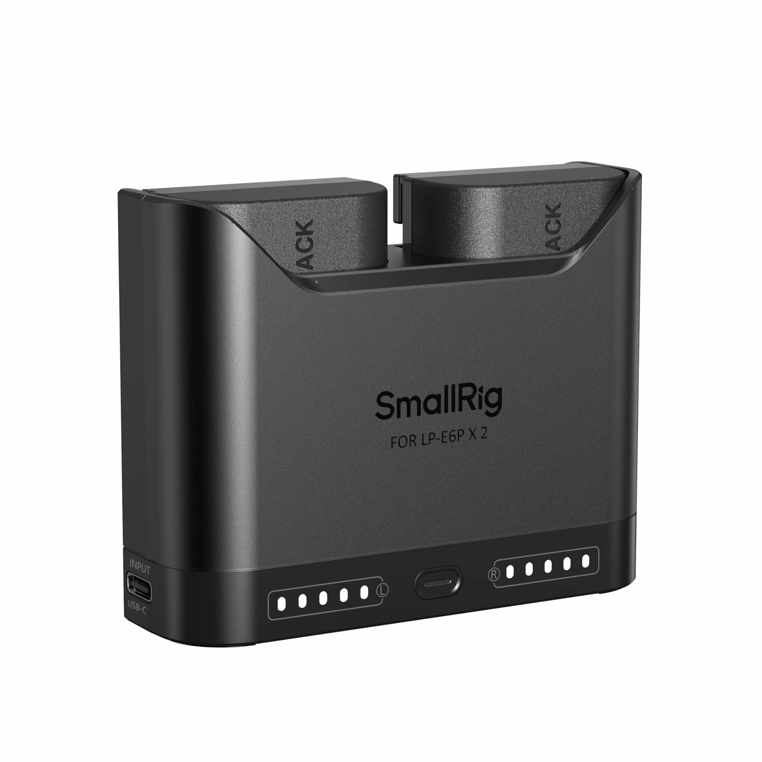 SMALLRIG LP-E6P Kamera-Akkuset für Canon, 22,5W-Doppelladegerät mit 2520mAh-Akkus, Vollständig für Canon EOS R6 Mark II/III, R5 Mark II, 5D Mark II/III/IV, 6D/7D, 6D/7D Mark II, R, R5 / 6/7-5485