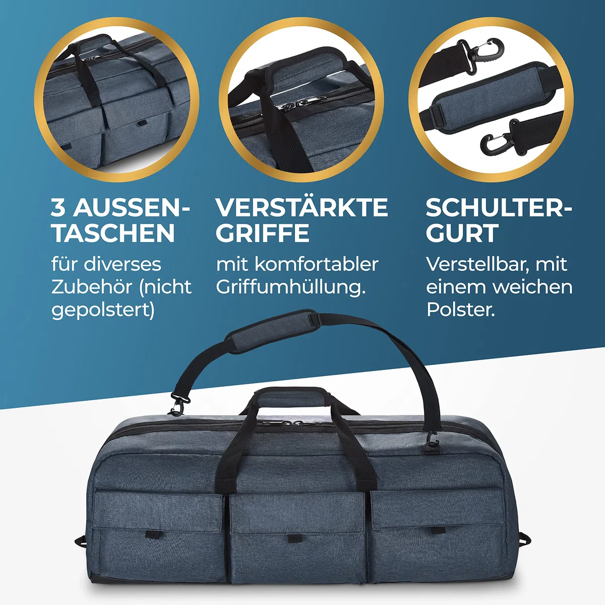 Mehrzweck-Teleskop-Tasche – Stoßdämpfende Teleskop-Tragetasche mit verstellbarem Schultergurt & zusätzlichem Stauraum – Wasserabweisend – Passend für Celestron-Teleskope (76x29x25 cm)