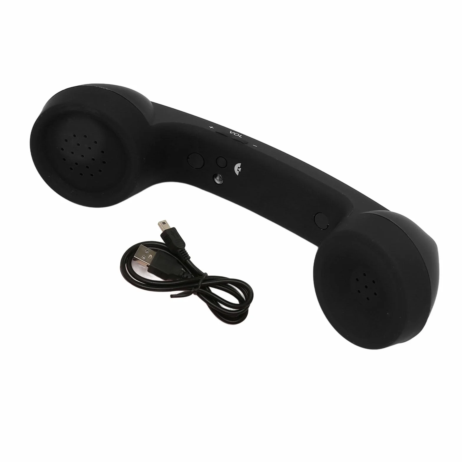 Tonysa Bluetooth Telefonhörer Retro - Strahlungsarm & Kabellos, Wiederaufladbar mit 20 Std. Talkzeit, Leicht & Bequem für Klares HD-Ruflautsprecher, Einfache Kopplung, inkl. USB-Kabel (Schwarz)