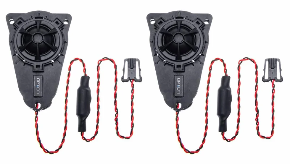 OPTION AIR Front Lautsprecher-System kompatibel mit VW T5/T6-100% Plug & Play System - 2-Wege Komponenten-System - 100 Watt RMS, 91 dB Wirkungsgrad