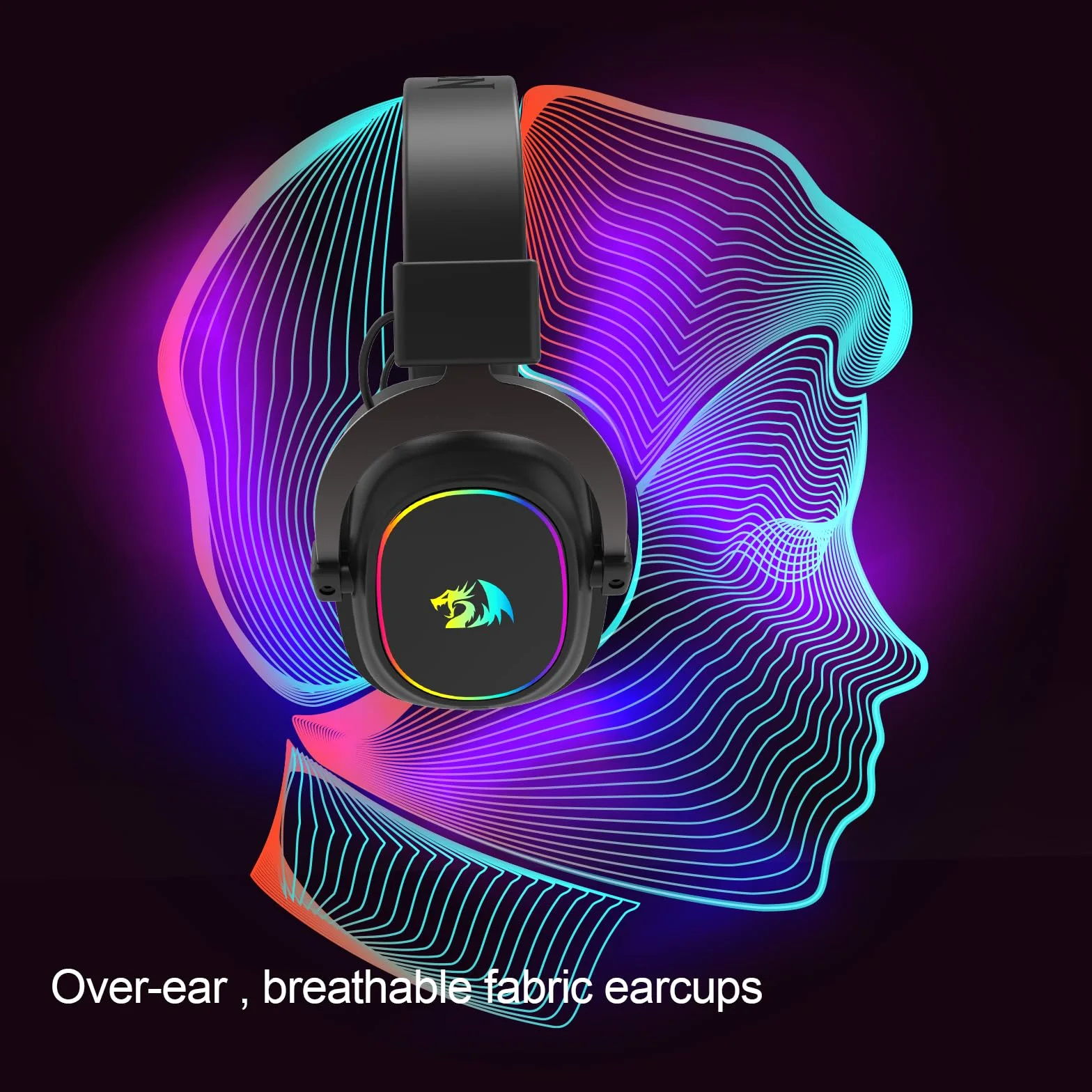 Redragon H510 AK RGB Gaming-Headset mit Kabel - 7.1 Surround Sound 53mm Audio-Treiber Memory Foam-Ohrpolstern austauschbarem Gehäuse Multi-Plattform Kopfhörer USB-betrieben für PC/PS4/NS