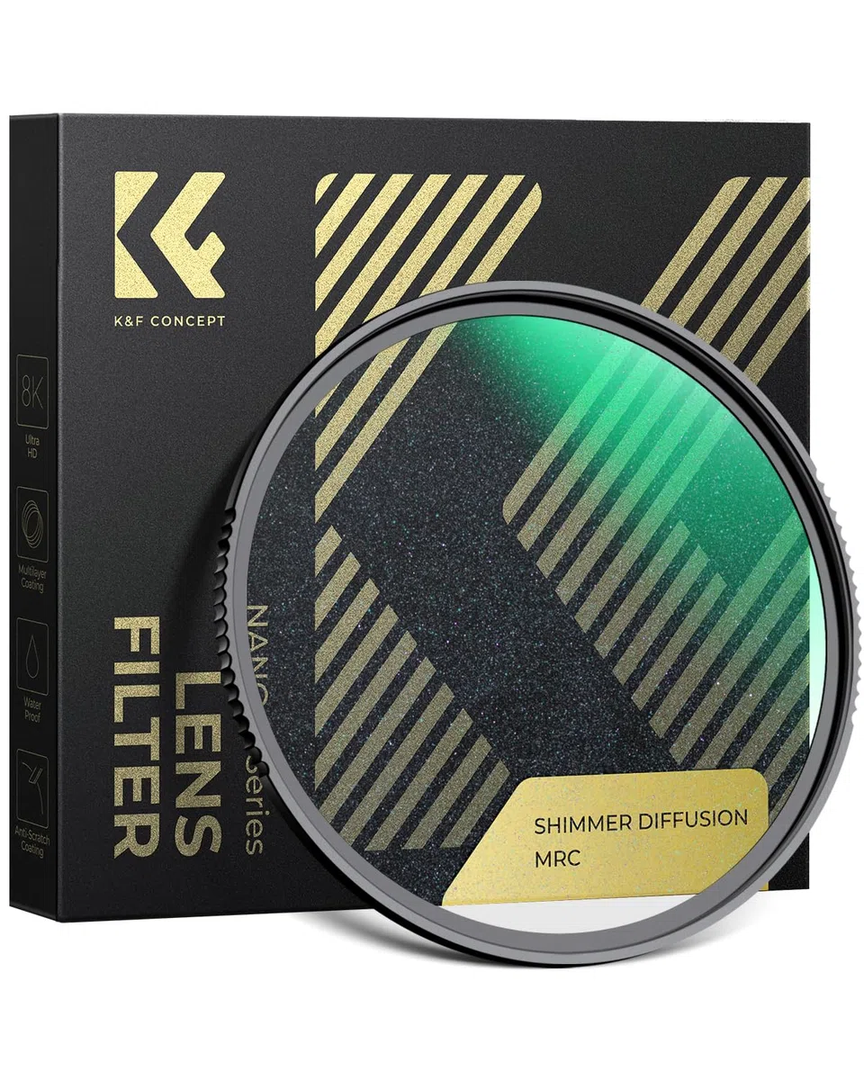 K&F CONCEPT Shimmer Diffusion 1 Filter 52mm aus Optisches Glas mit 28-facher Nano-Beschichtung für Videoaufnahmen/Portraitfotografie (Nano-Xcel)