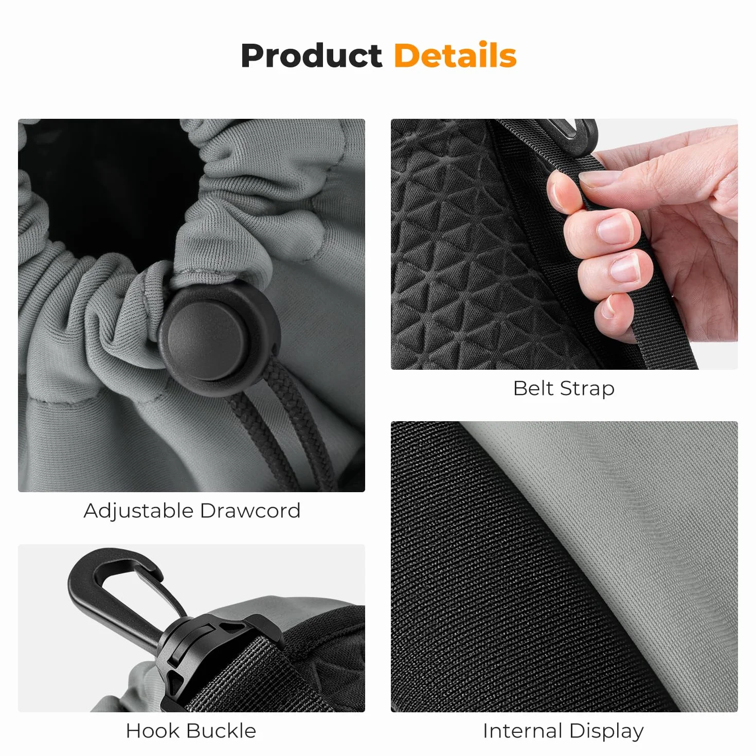 K&F Concept Objektivtasche, Objektivbeutel für Kameraobjektive in 4 Größen, weiche Objektivtasche mit Kordelzug für Canon, Nikon, Sony, Fuji, Sigma, Geeignet für tägliche und professionelle Fotografie