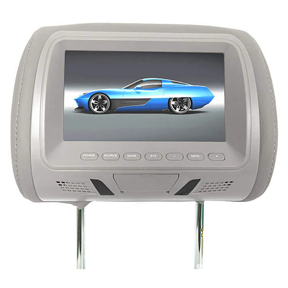 17,8 cm (7 Zoll) LCD-Bildschirm, Auto-Kopfstützen-Monitor mit USB-Anschluss, TF-Kartenschlitz, Multimedia-Unterhaltungs-Display-Bildschirme, unterstützt Foto/HD-Video/Musik/Radio, Schwarz