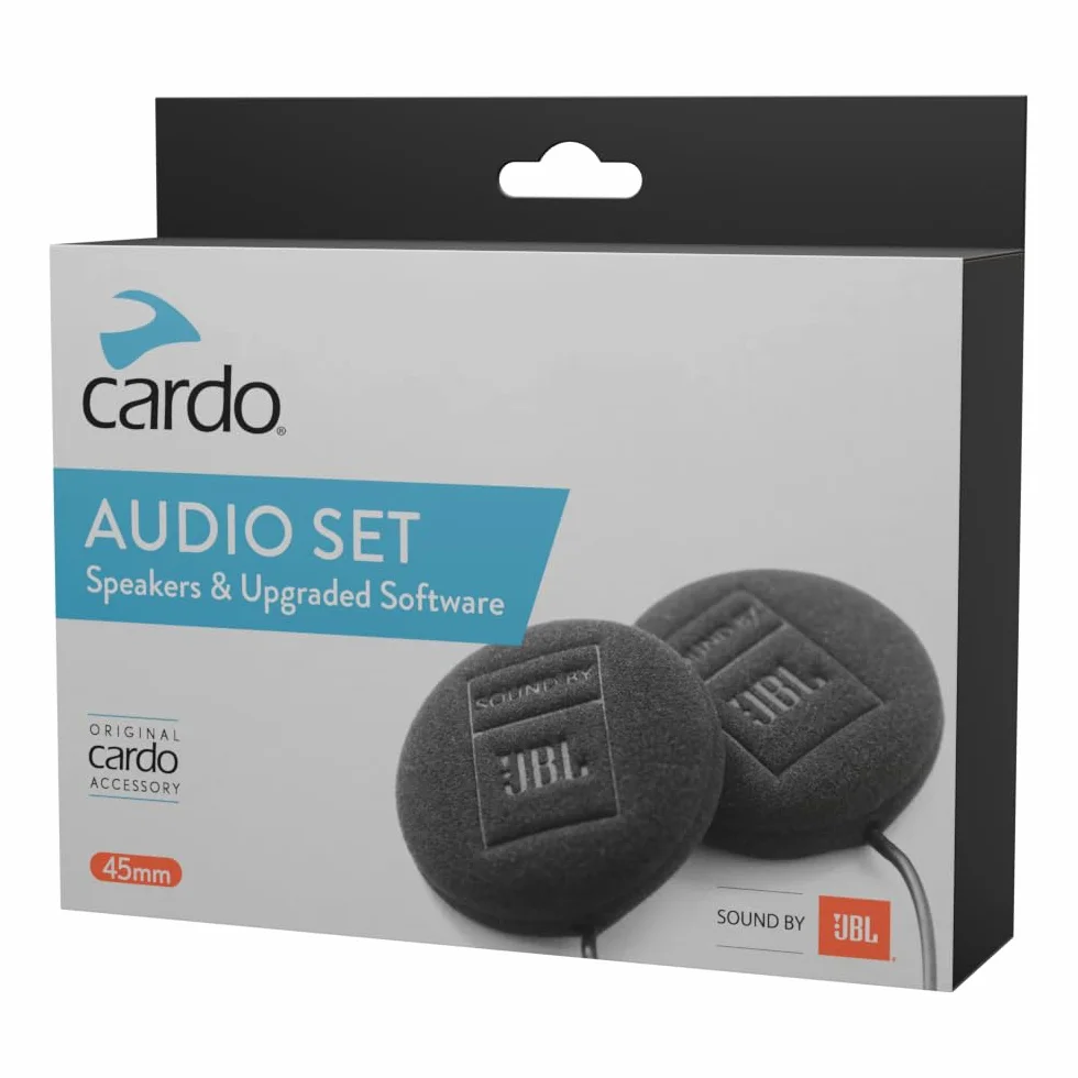 Cardo, 45 MM JBL Dual HD-Kopfhörer-Audio-Kit für Gegensprechanlage, Noir