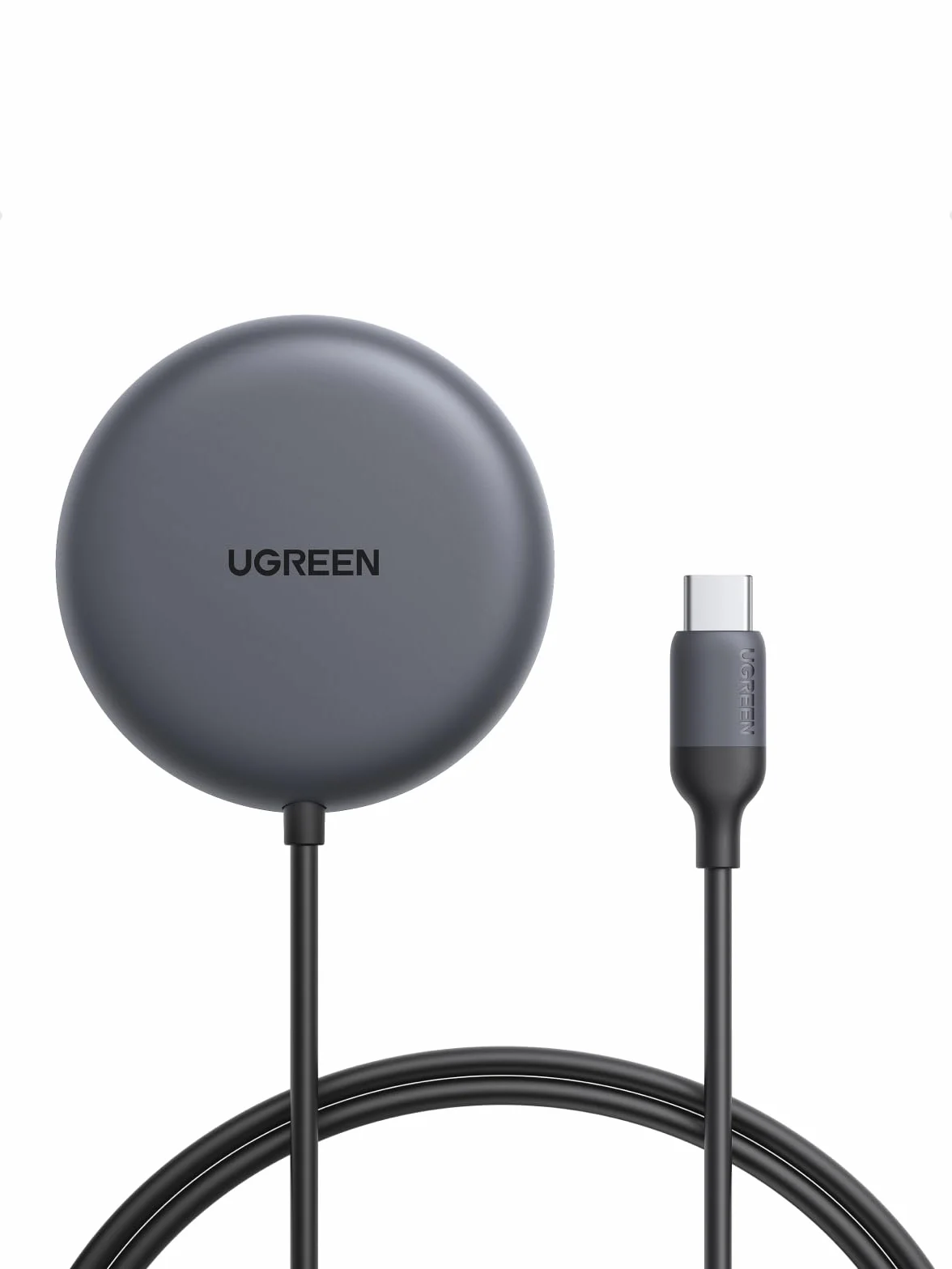 UGREEN Zapix Magnetisches Kabelloses Ladepad 25W, Qi2 zertifizierte iPhone Wireless Charger kompatibel mit MagSafe für iPhone 17/16 Serie, mit 1.5m Kabel - Schwarz