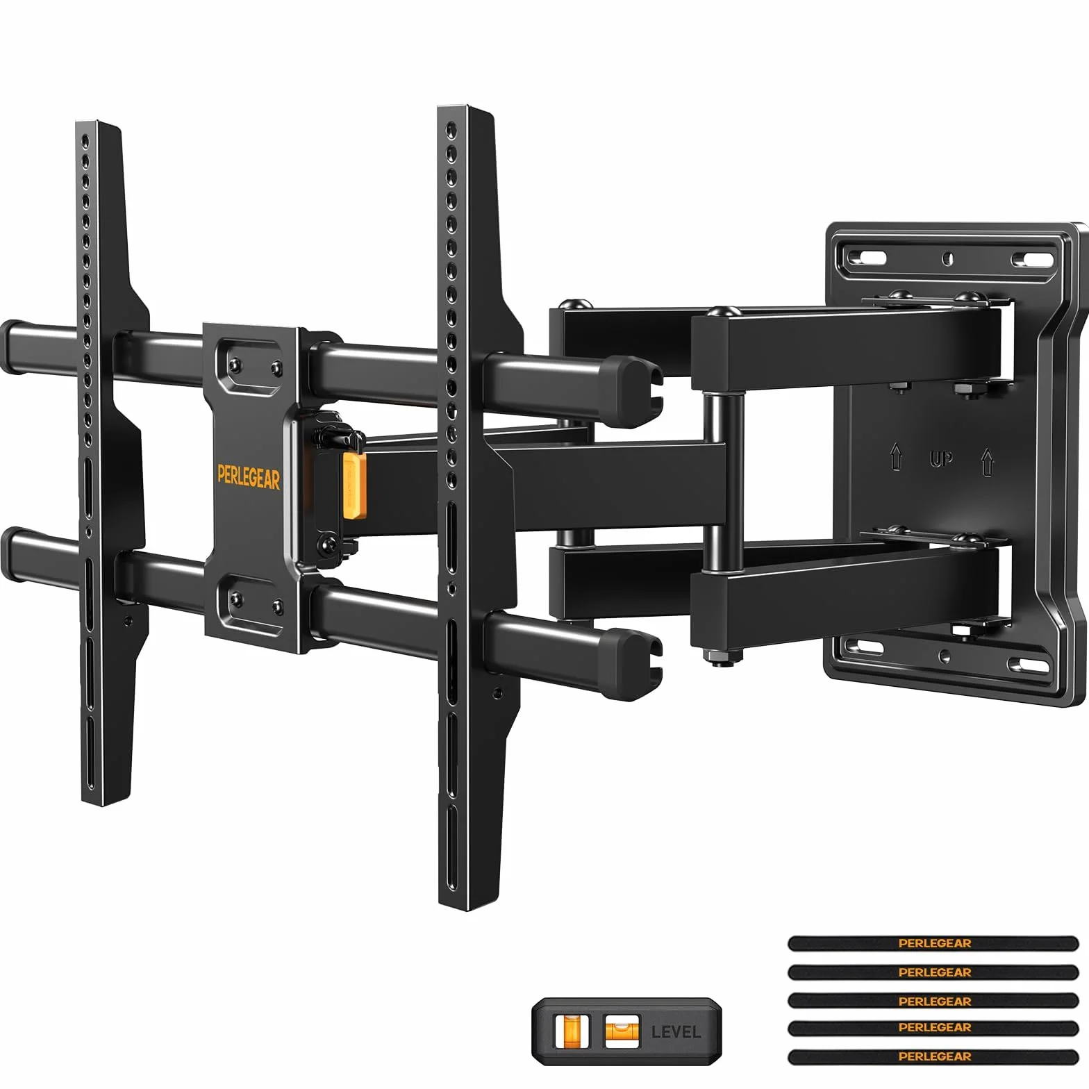 Perlegear TV Wandhalterung für 32-85 Zoll TVs bis zu 60 kg, Schwenkbar Neigbar Wandhalterung Fernseher, Fernseher Halterung mit werkzeugfreier Neigung, Max VESA 600x400mm, PGLF6