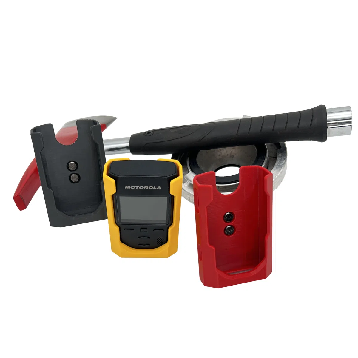 Funkmelderhalter/Holster passend für Motorola TPG2200 inkl. Displayschutzfolie – Made in Germany, speziell für Feuerwehr, Rettungsdienst, Polizei & alle Einsatzkräfte (Blau)