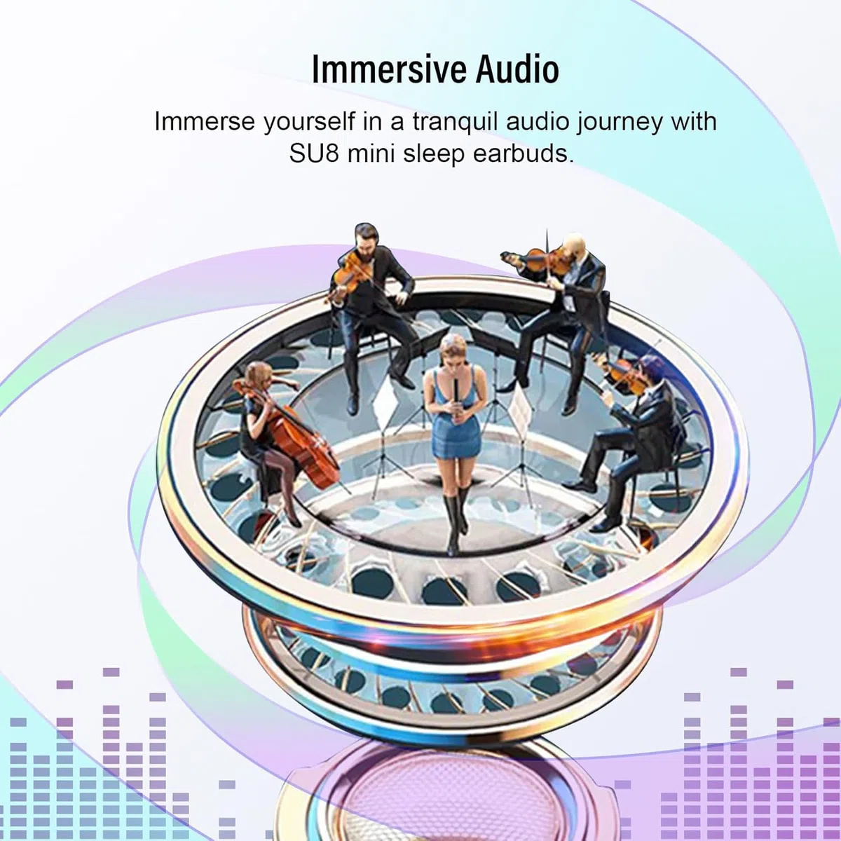 Schlafkopfhörer Bluetooth 5.4, 2026 Mini In Ear Kopfhörer Kabellos für Seitenschläfer, 47Std Spielzeit Sleep Earbuds mit LED-Anzeige, Passive Geräuschisolierung, HiFi Stereo Ohrhörer für Schlaf/Reise